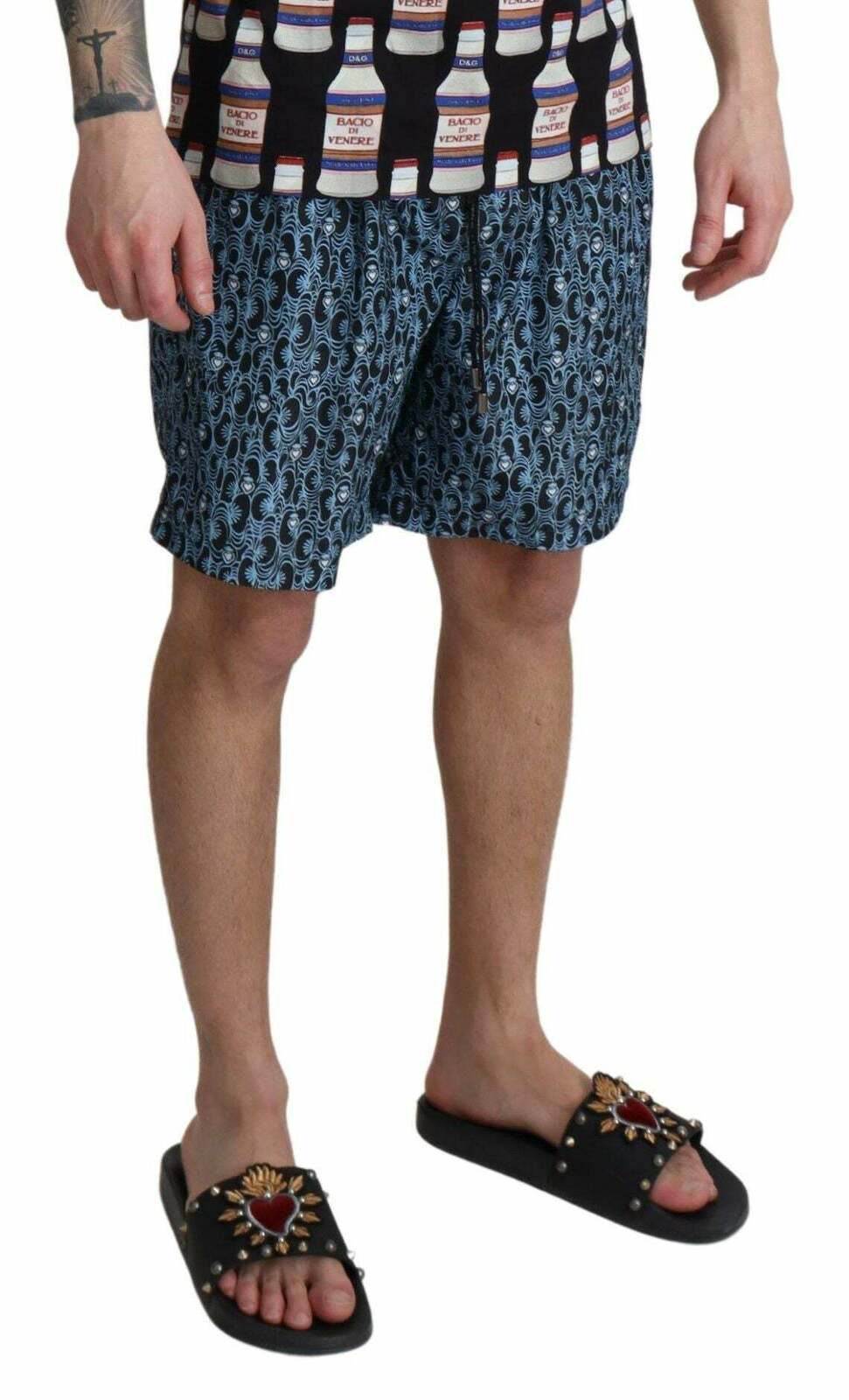Printed Swim Trunks - Blue / S