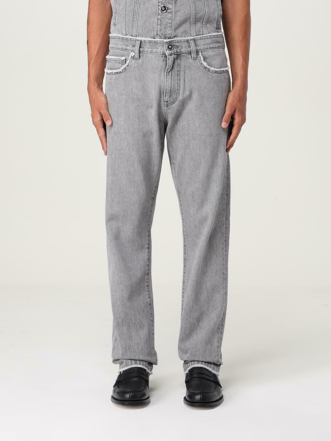 Straight Leg Jeans - Grey / 33 IT