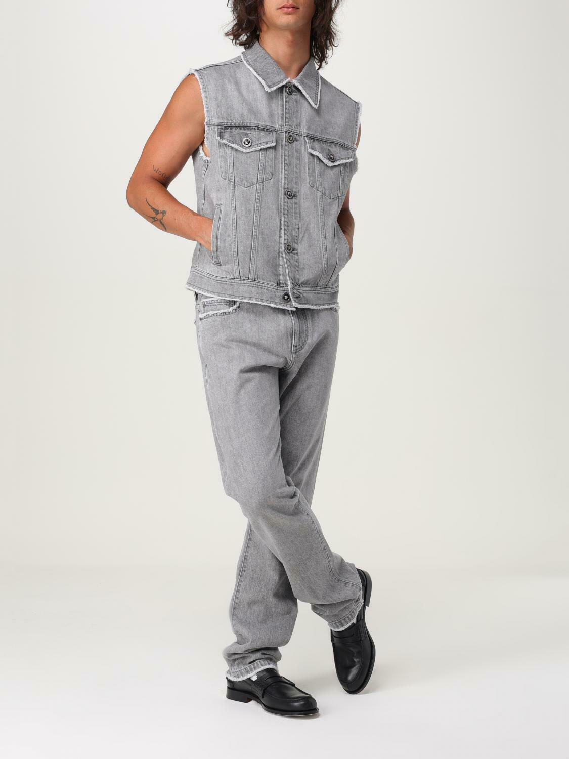 Straight Leg Jeans - Grey / 33 IT