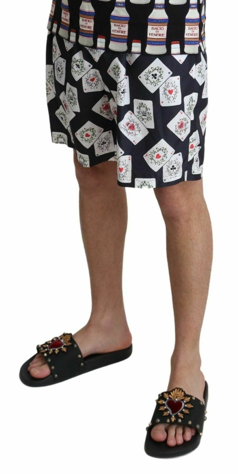 Playing Cards Swim Shorts - Black / S