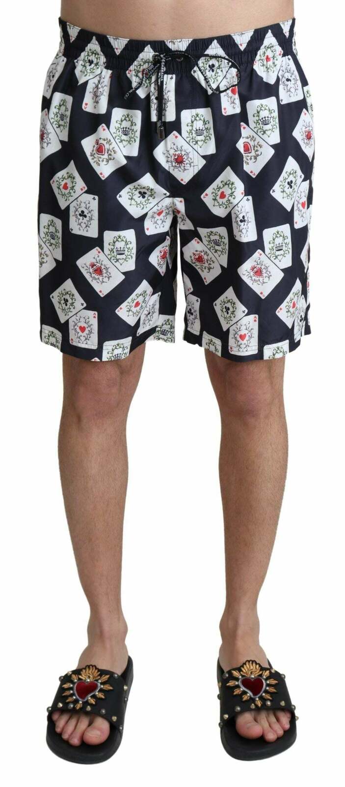 Playing Cards Swim Shorts - Black / S