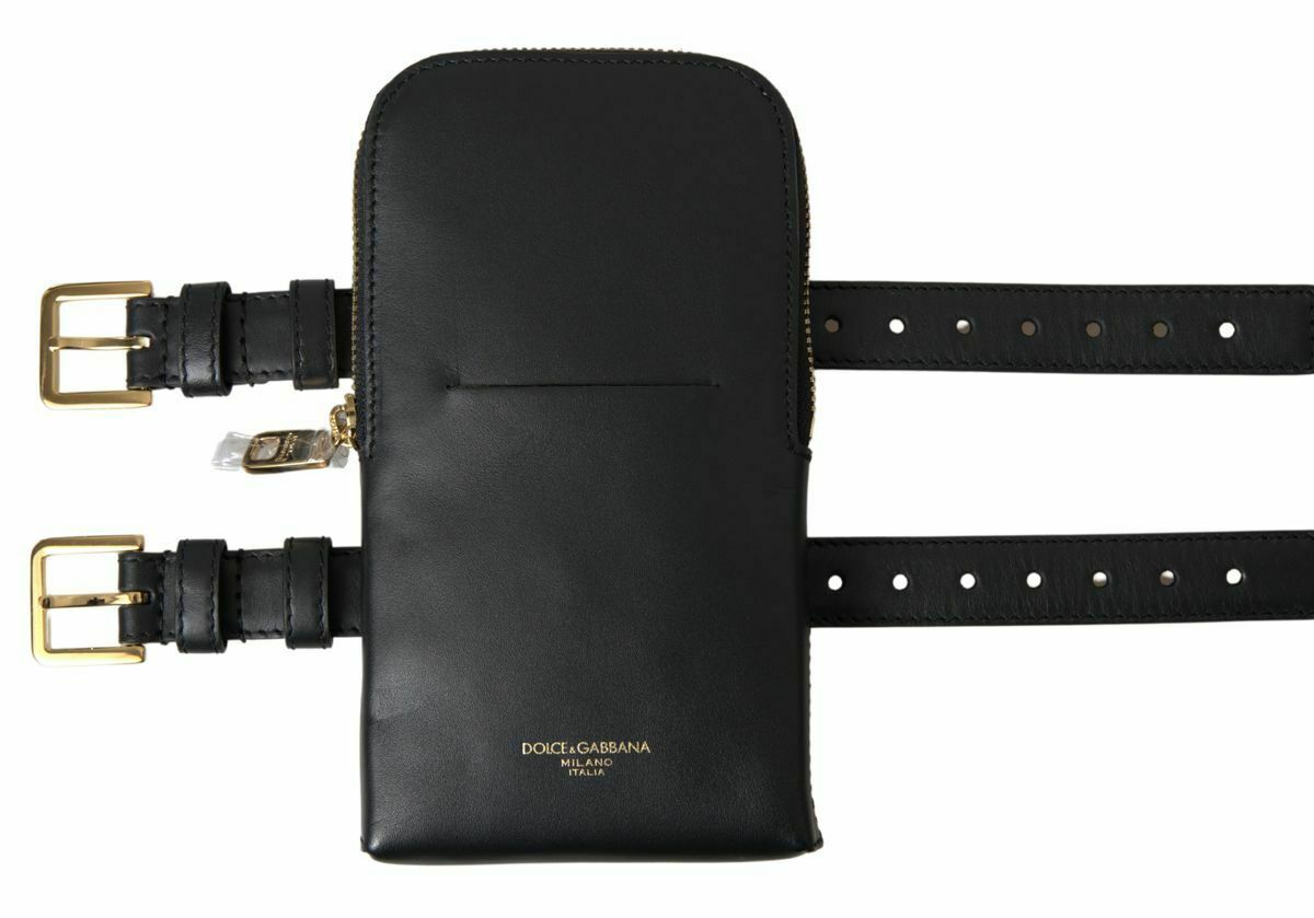 Leather Belt Bag - Black / One Size