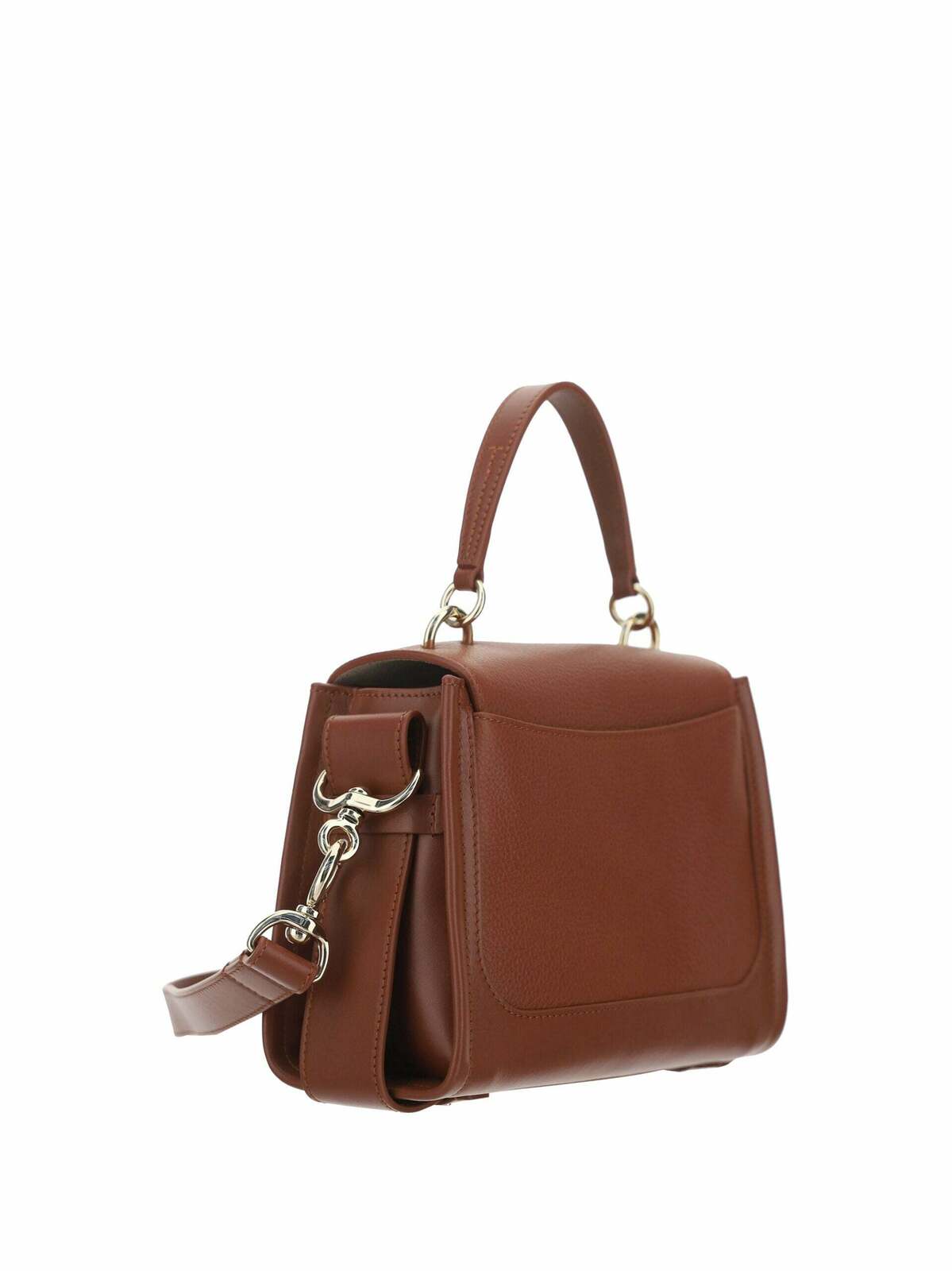 Tess Small Leather Handbag - Brown / One Size