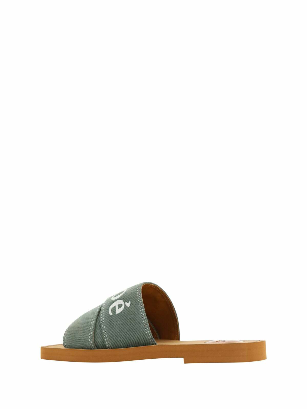 Woody Slides Casual Canvas Flat Sandal - Green / 36 EU