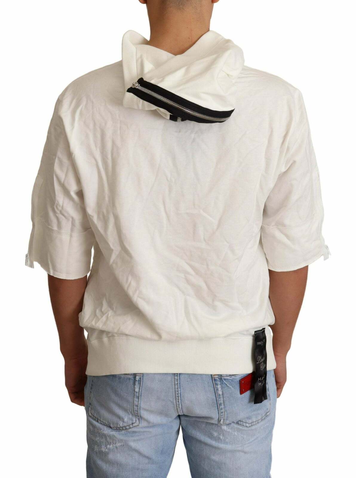 Short Sleeve Knit Hoodie - 48 IT / Off White