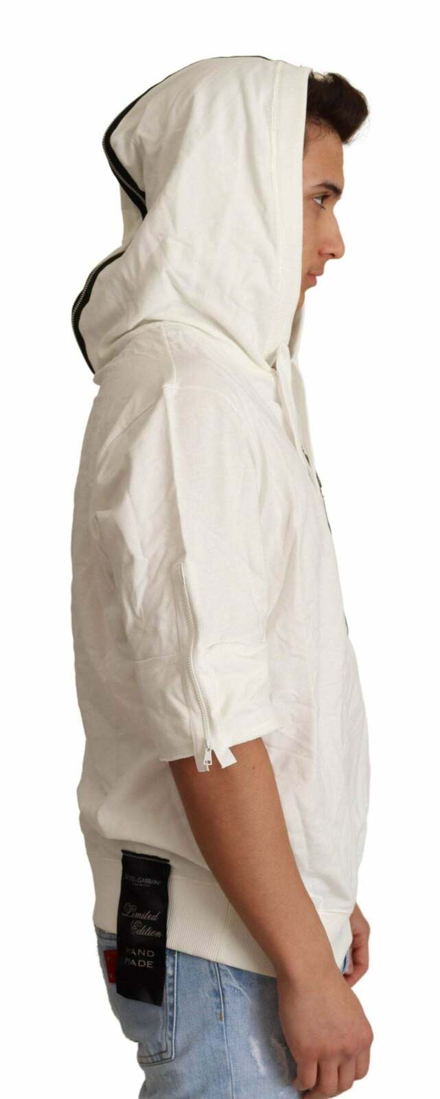 Short Sleeve Knit Hoodie - 48 IT / Off White