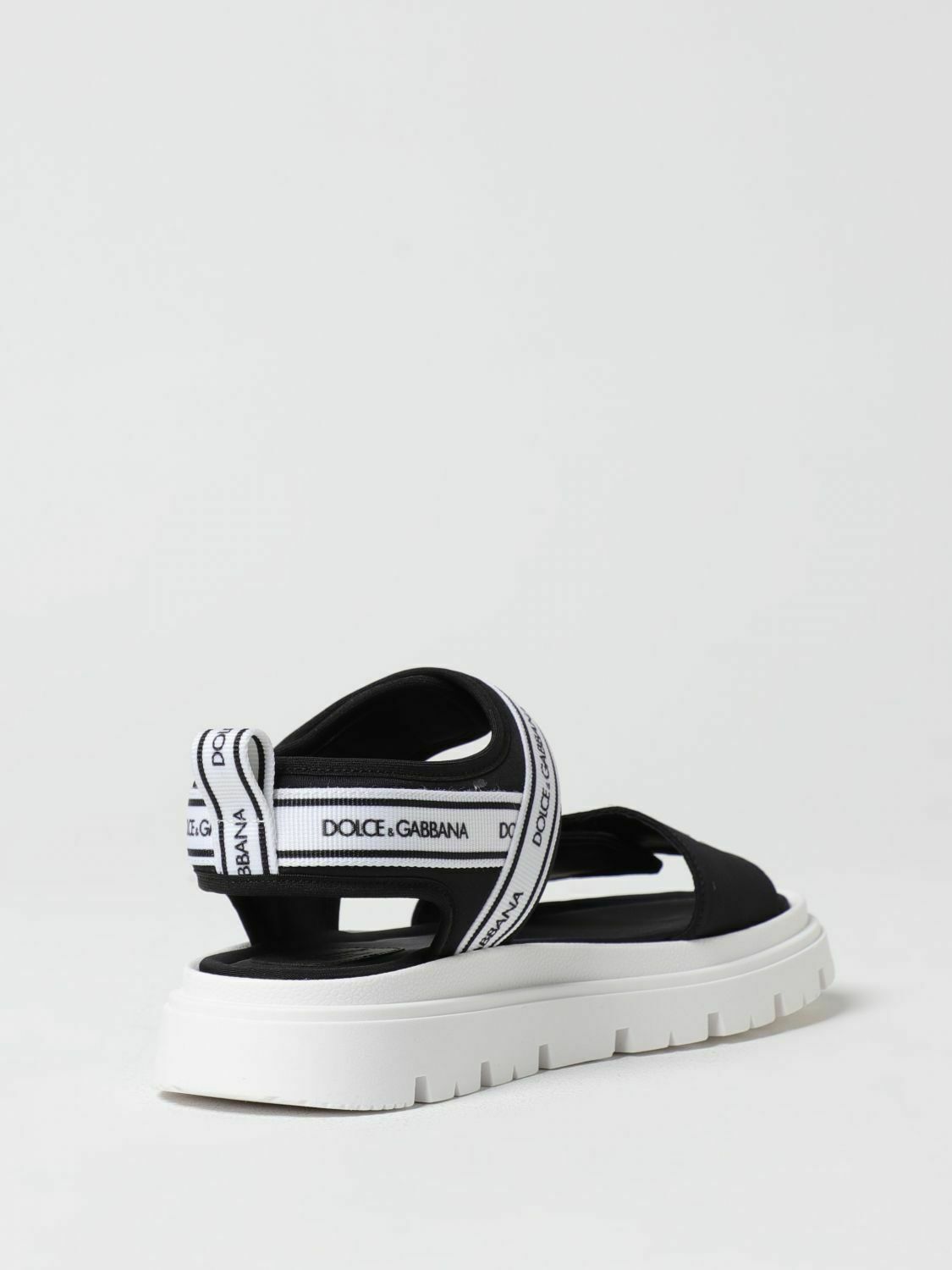Platform Sandals with Logo Straps - Black / 37 IT