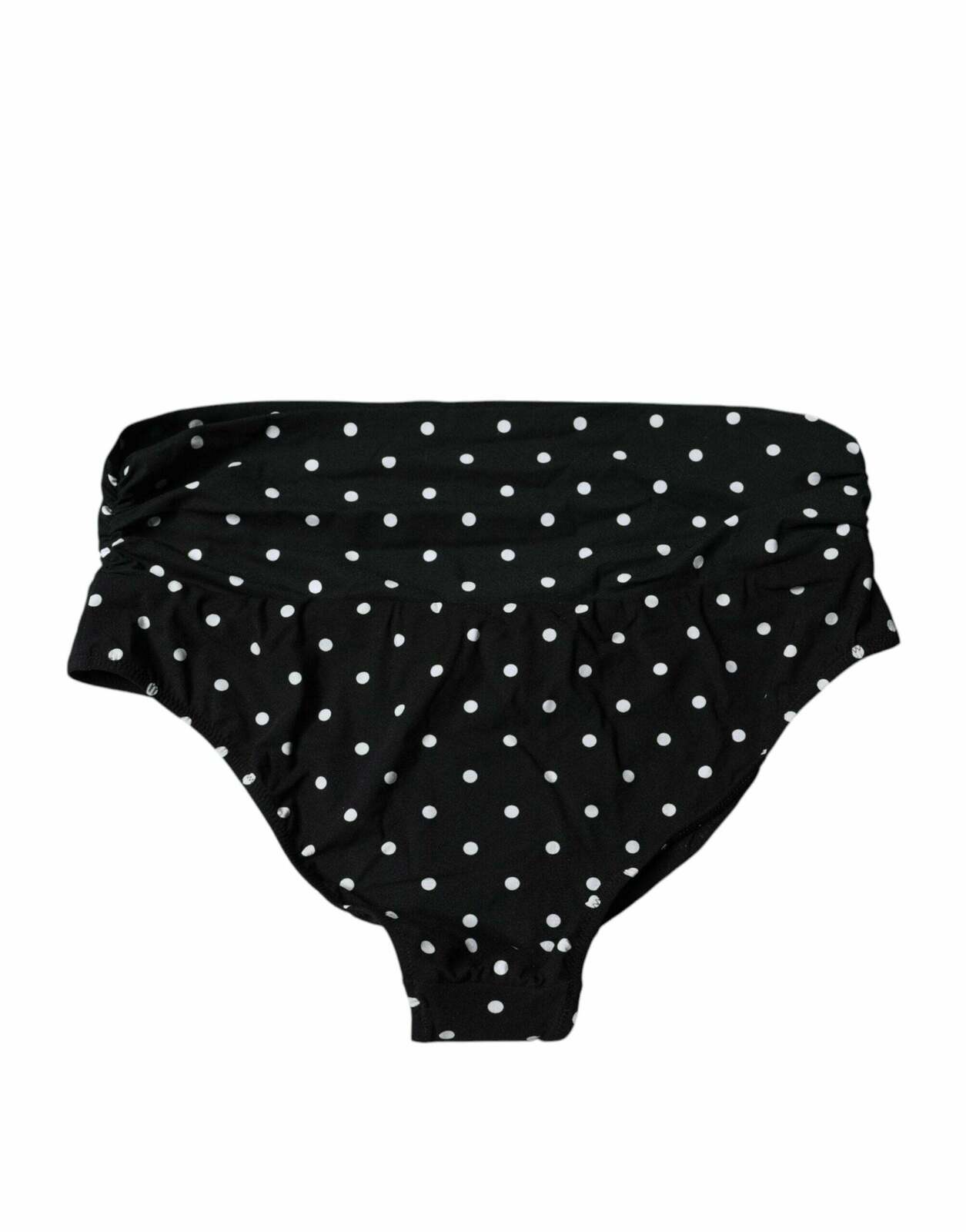 Polka Dot Bikini Bottom Swimwear - Black and White / L