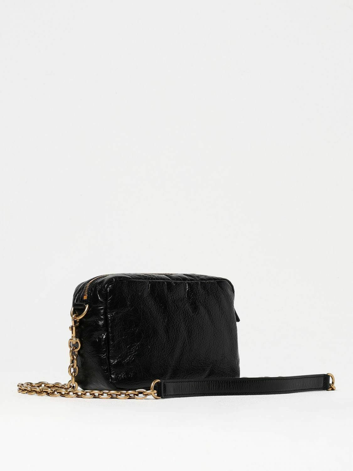 Hourglass XS Chain Wallet Quilted Leather - Black / U EU