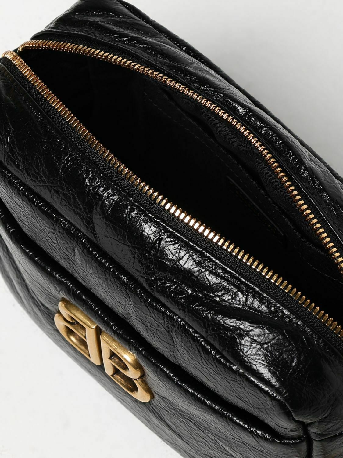 Hourglass XS Chain Wallet Quilted Leather - Black / U EU