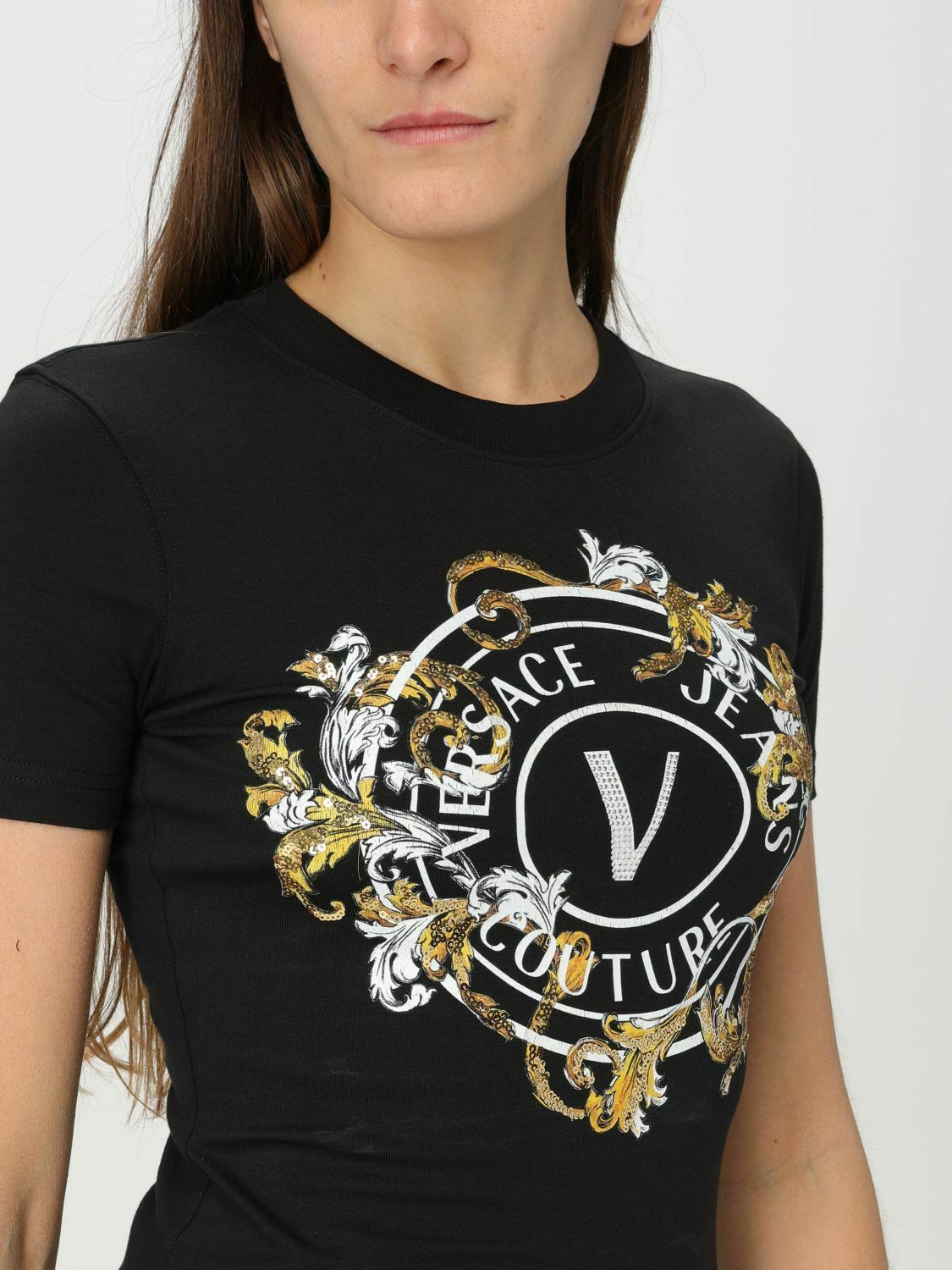 Couture Logo Slim Fit Tee - Black / XXS INT