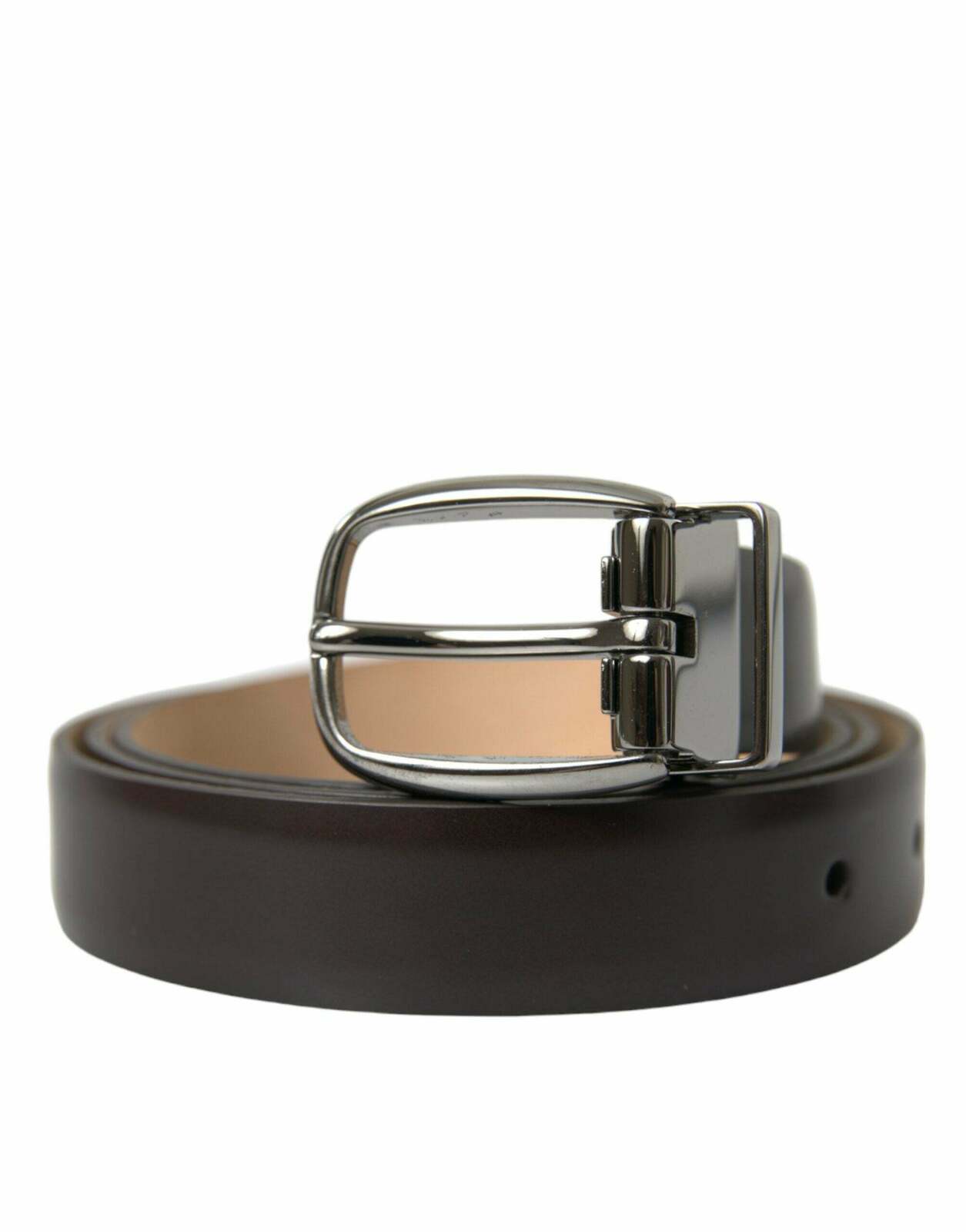 Reversible Leather Belt Modelnull - Brown / 110 cm / 44 Inches