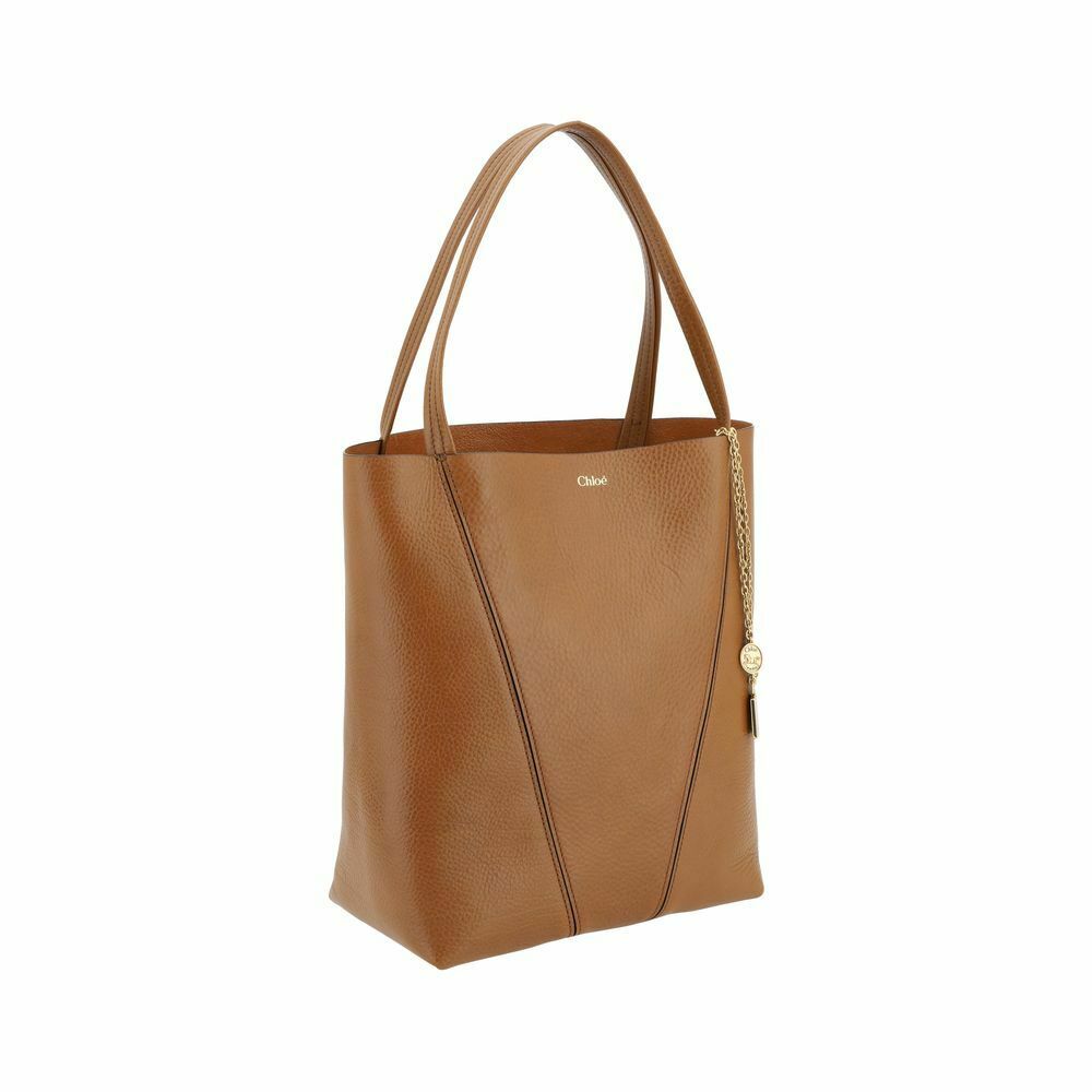 Woody Medium Tote Tan Leather CHC25SS811N8426M - Brown / One Size