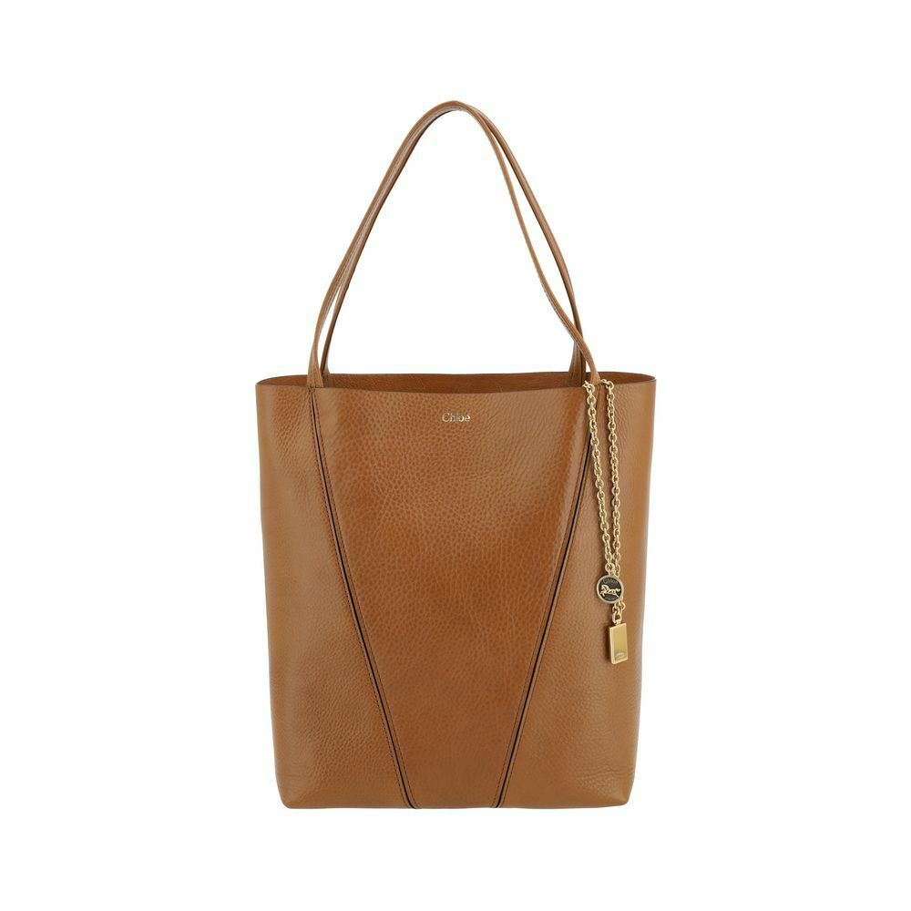 Woody Medium Tote Tan Leather CHC25SS811N8426M - Brown / One Size