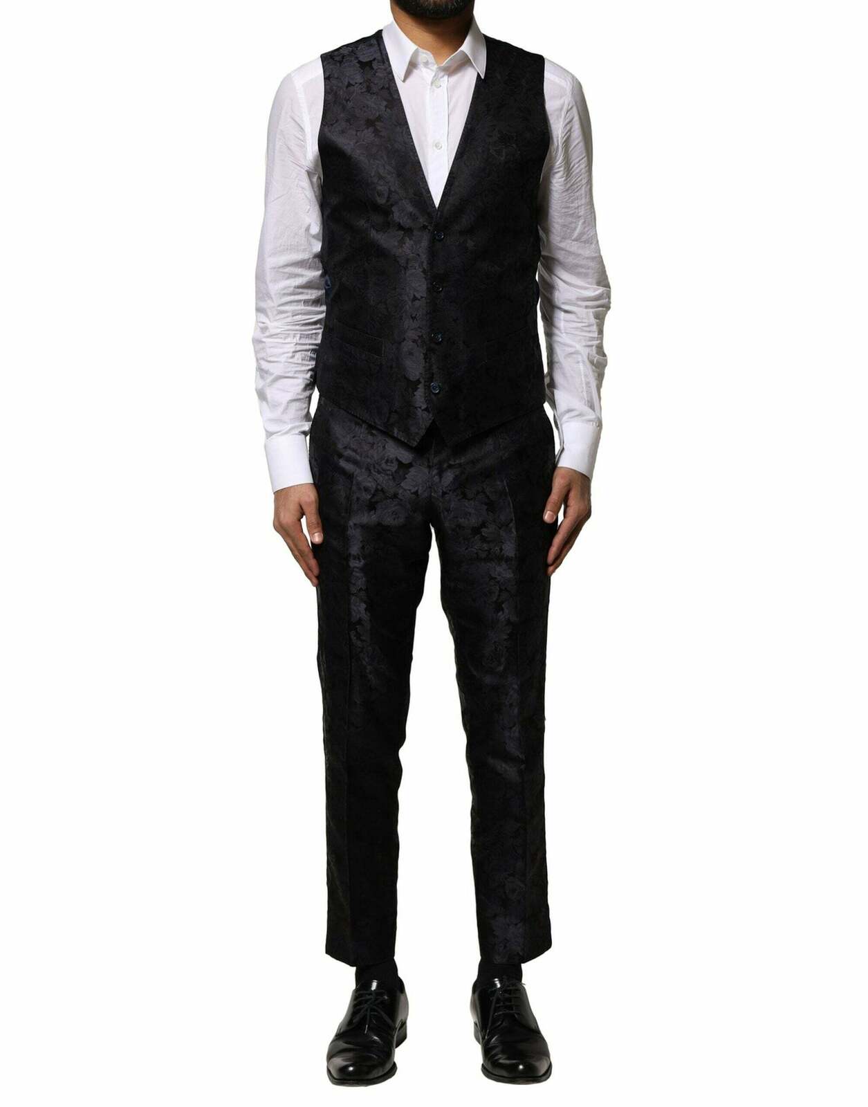 Floral Patterned Slim Suit - Blue / IT46 | S