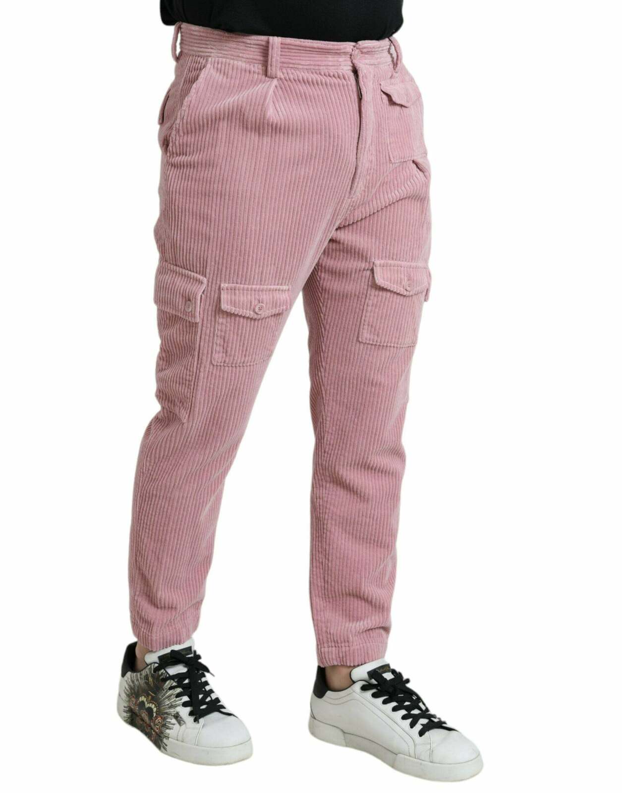 Corduroy Cargo Pants Pink - Pink / 48 IT