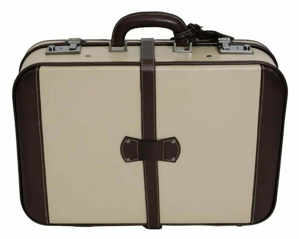 Dolce & Gabbana Vintage Leather Travel Suitcase - Beige / One Size