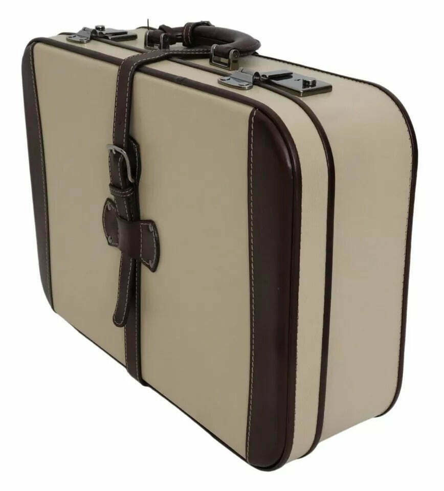 Dolce & Gabbana Vintage Leather Travel Suitcase - Beige / One Size