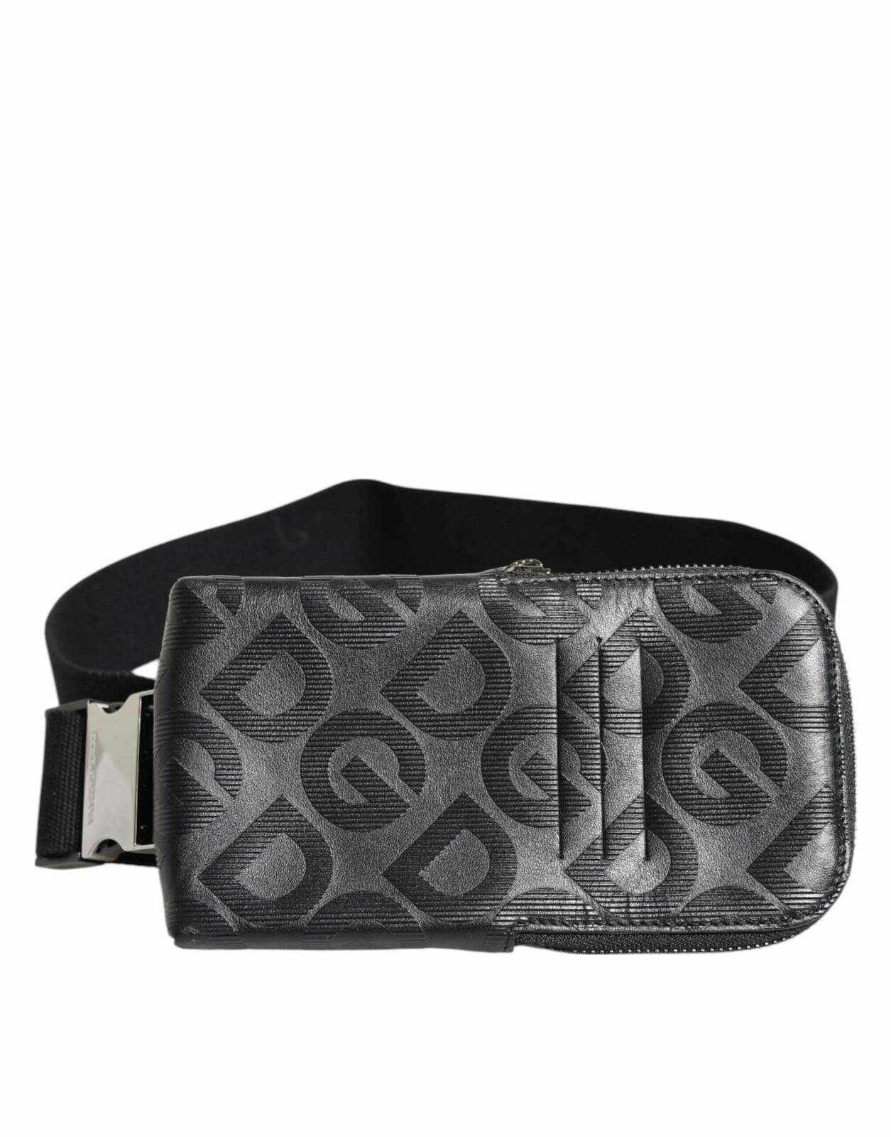 DG Logo Mania Purse Phone Belt Waist Bag - Gray / One Size