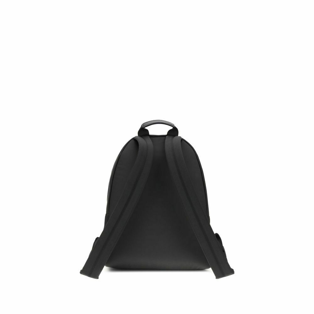 Essential U Canvas Backpack with Leather Accents and Practical Pockets - Black / One Size