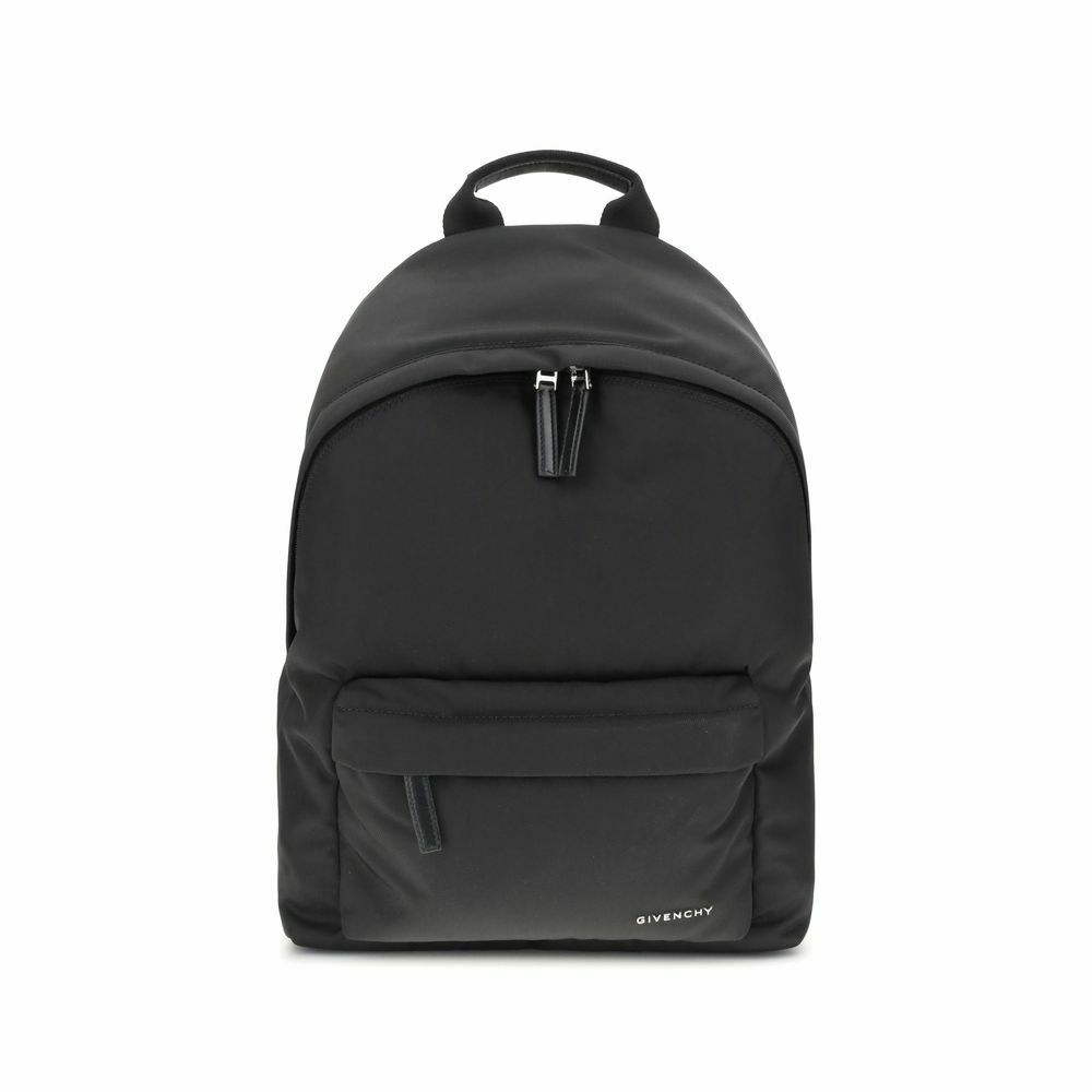 Essential U Canvas Backpack with Leather Accents and Practical Pockets - Black / One Size
