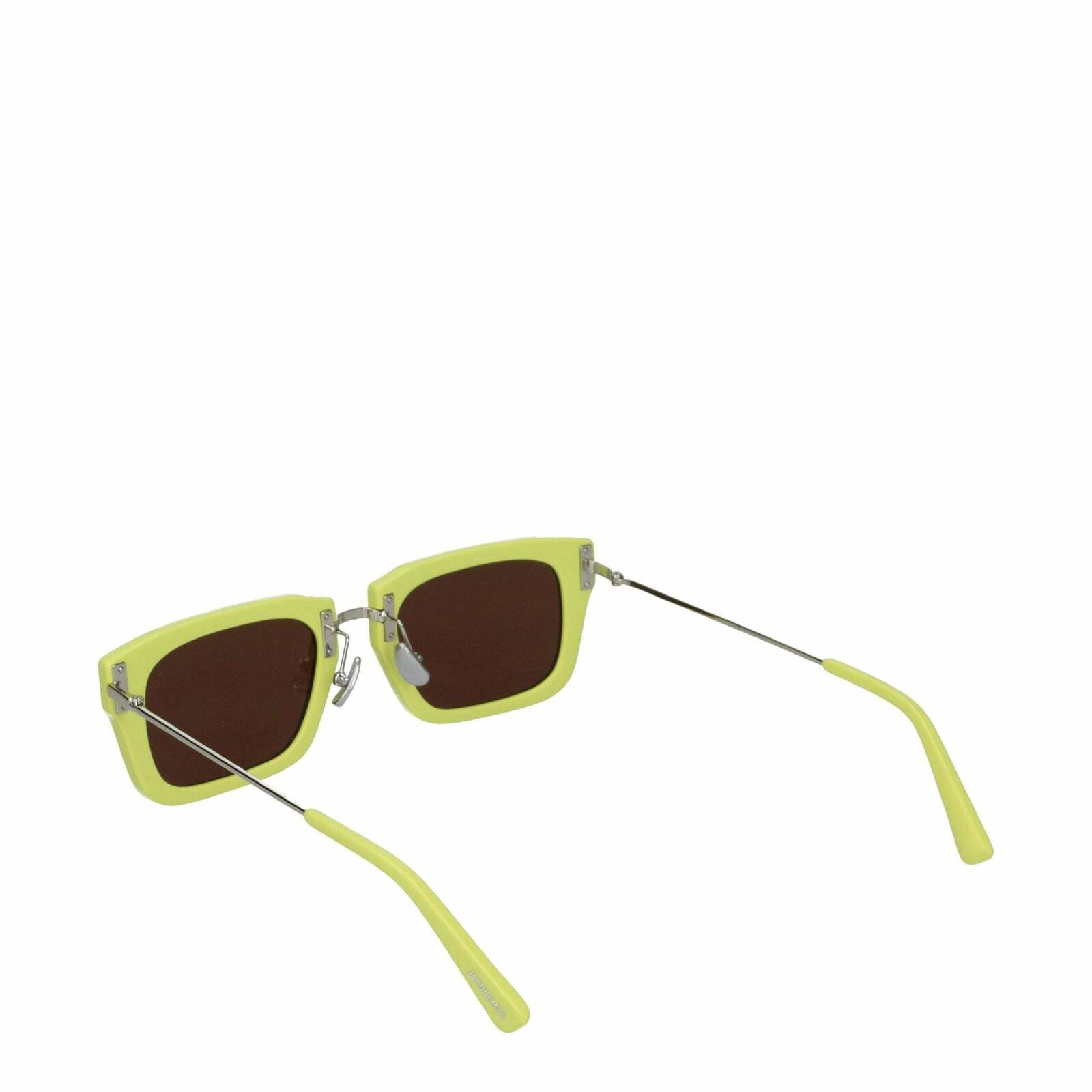Haircalf Acetate Square Sunglasses with Dark Lenses - Yellow / One Size