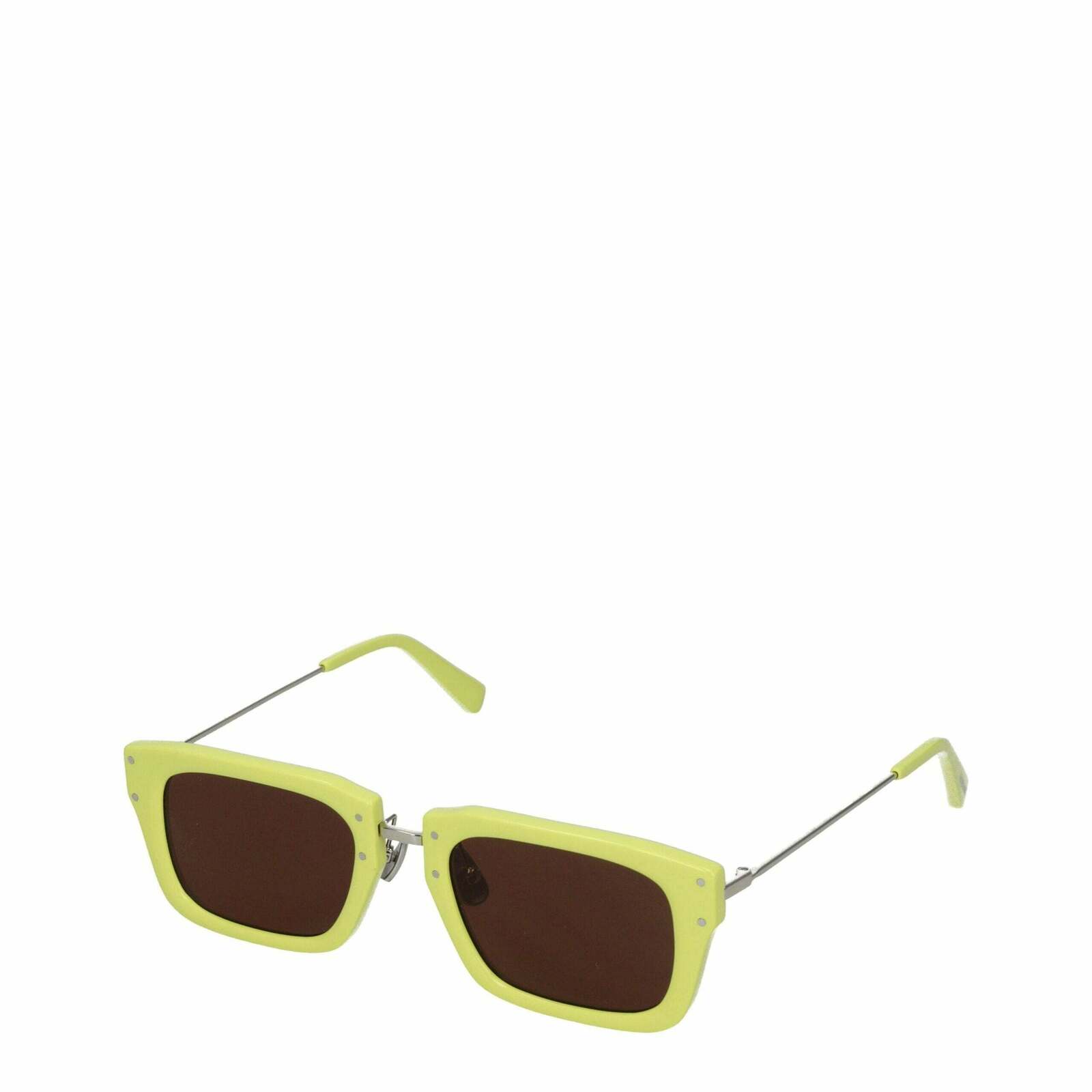 Haircalf Acetate Square Sunglasses with Dark Lenses - Yellow / One Size
