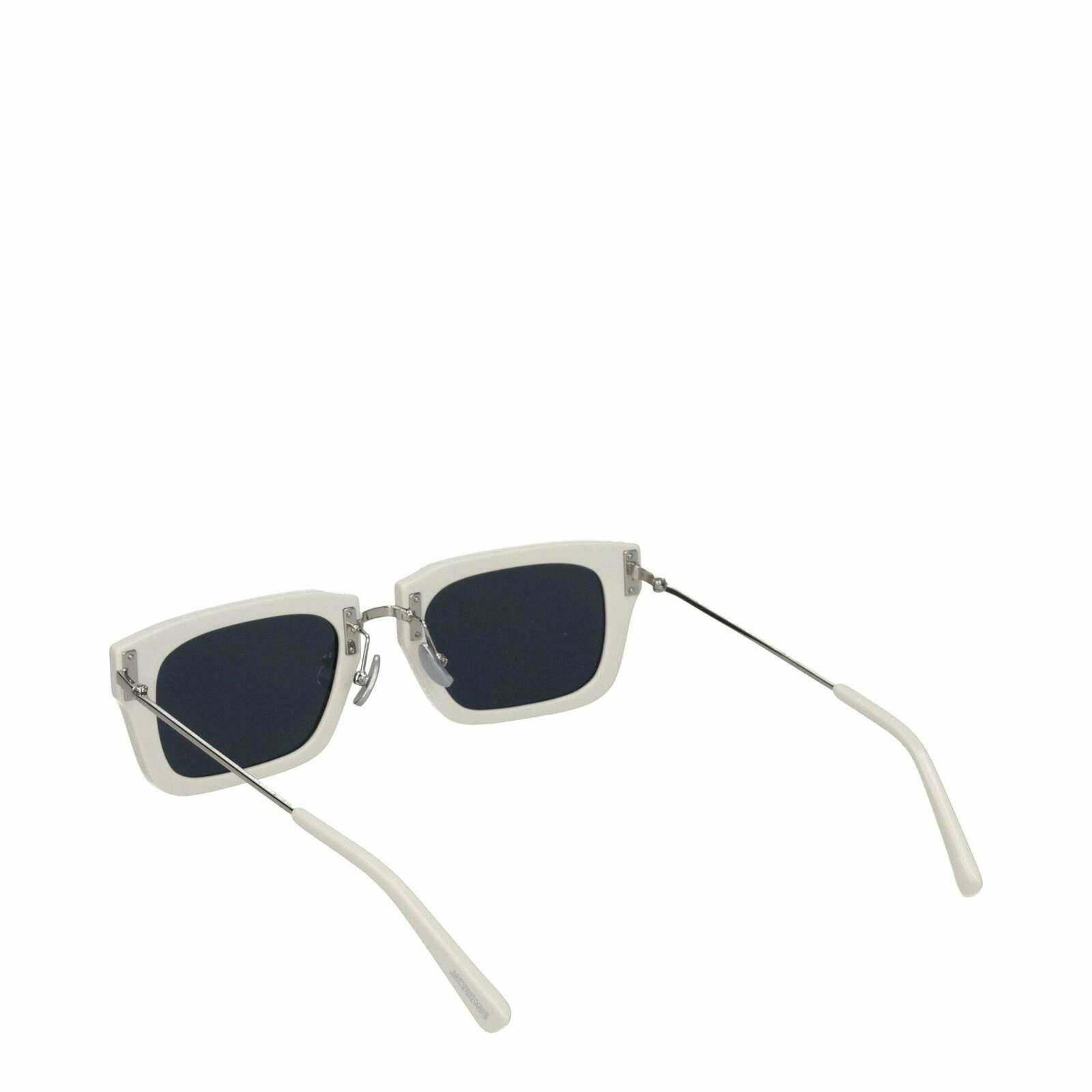 Haircalf Square Sunglasses with Dark Lenses and Acetate Frame - White / One Size