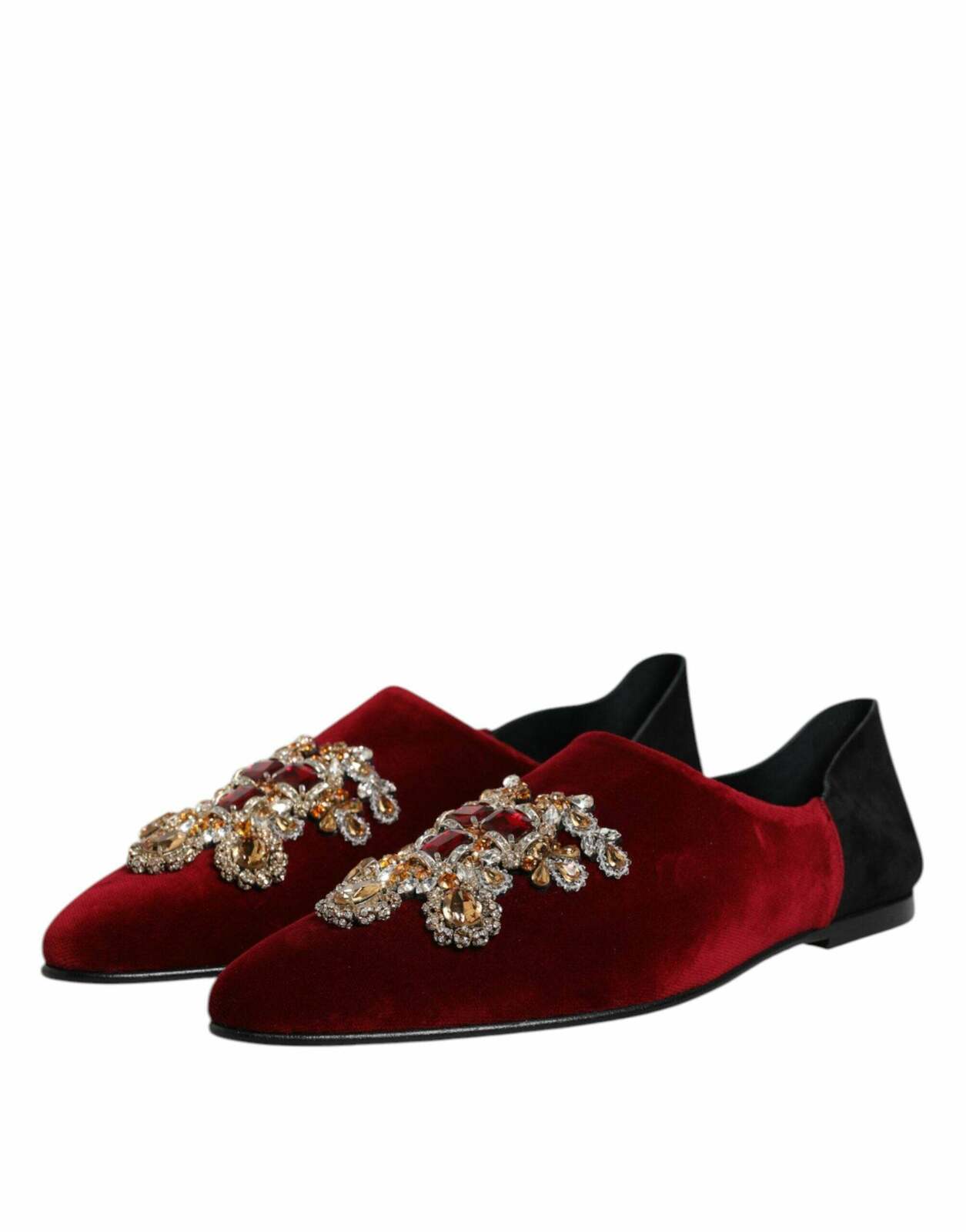Dolce & Gabbana Black Loafers with Gold and Red Embellishments Dolce & Gabbana Leather Crown-Embellished Loafers | Sendegaro ZA main image 4
