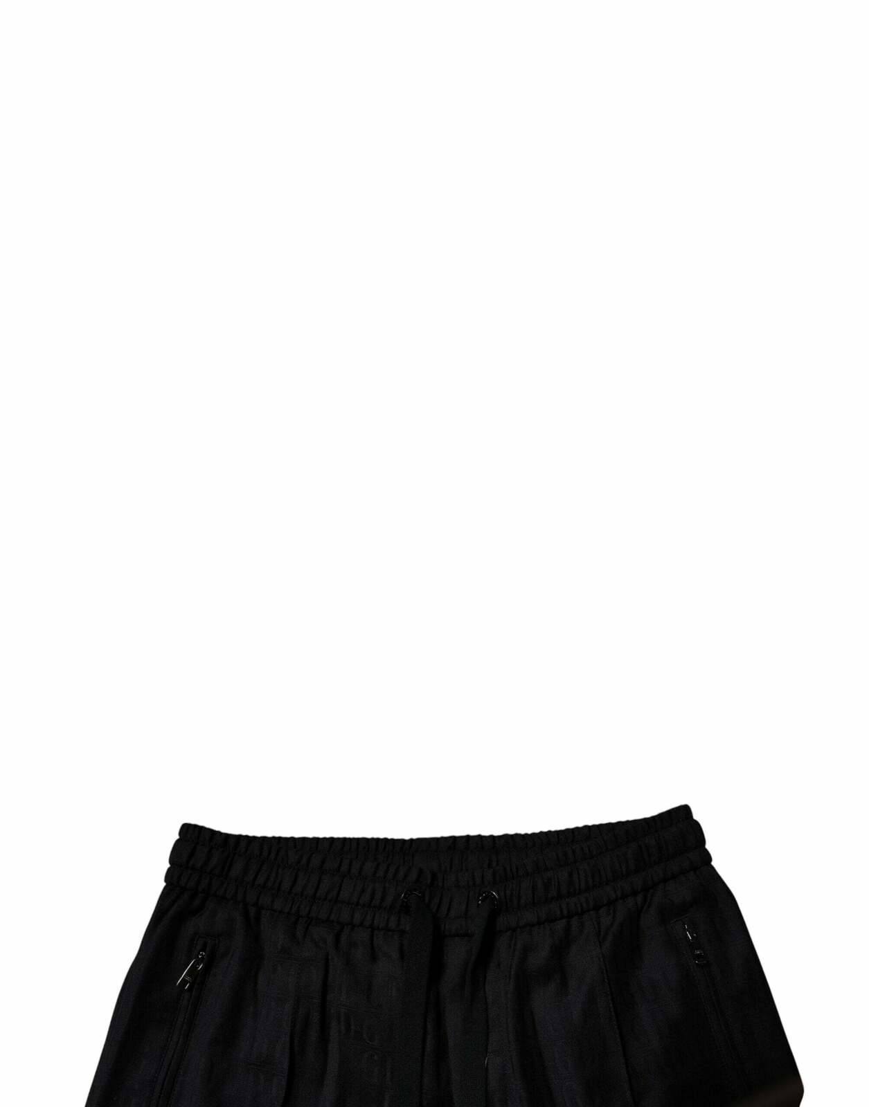 Structured Trousers Drawstring Waist - Black / IT48 | M