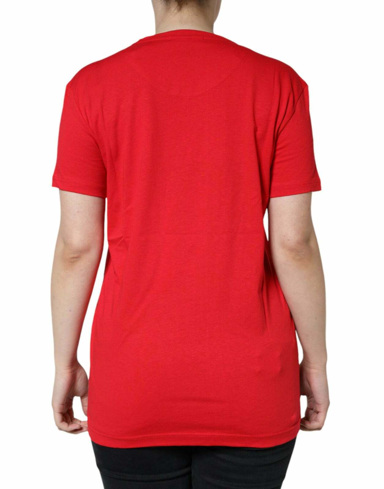 Dolce  Gabbana TSH86519 Red Cotton TShirt - Red / 46 IT