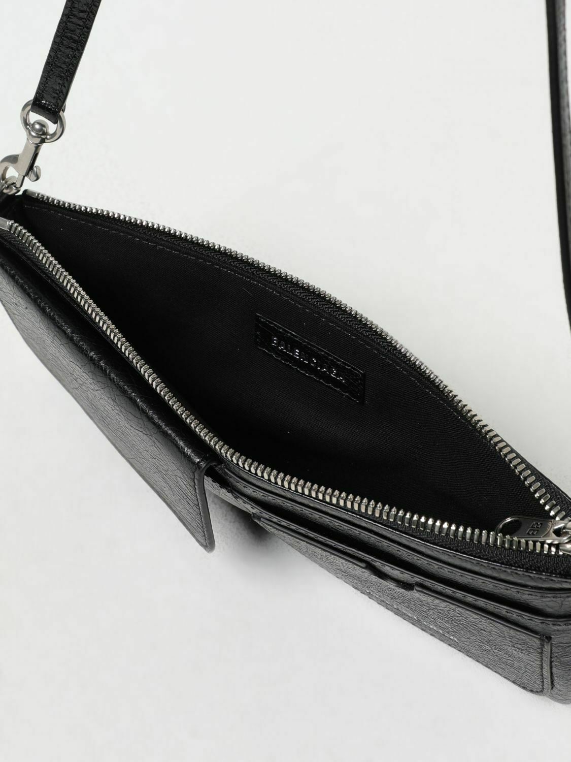 Hourglass Mini Wallet on Strap - Black / U EU