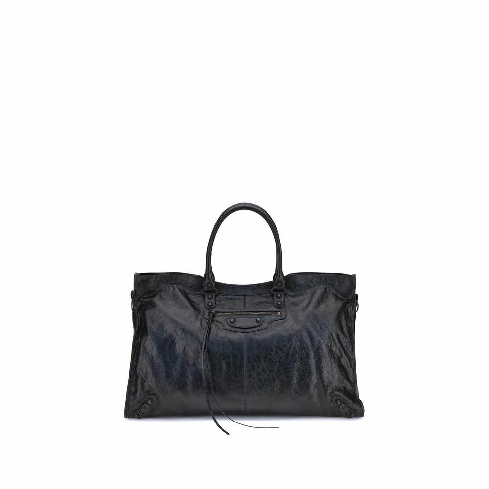 Elegant Lambskin Leather Travel Bag with Versatile Strap and Handcrafted Details - Black / One Size