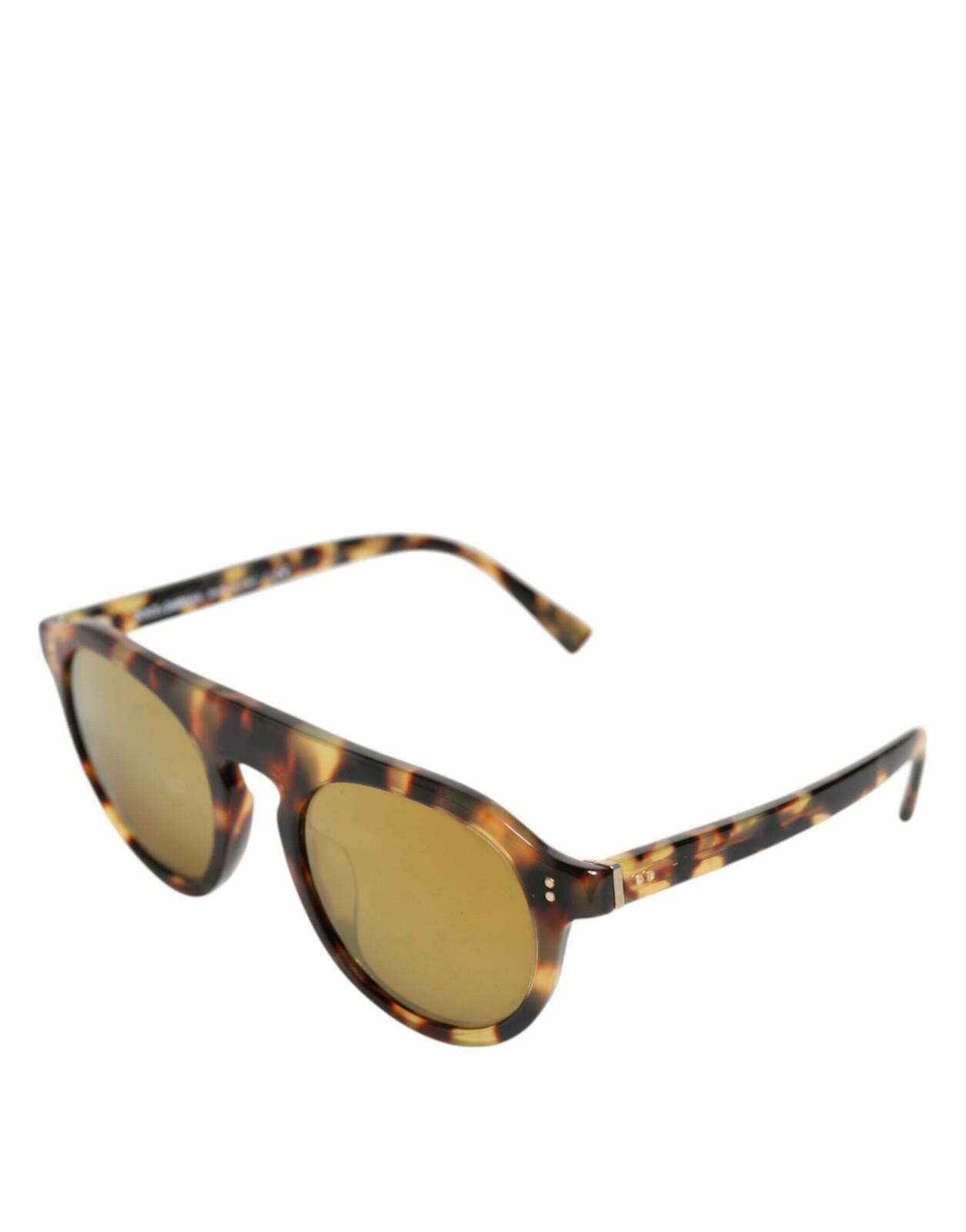 Round Leopard Print Acetate Sunglasses - Brown / One Size