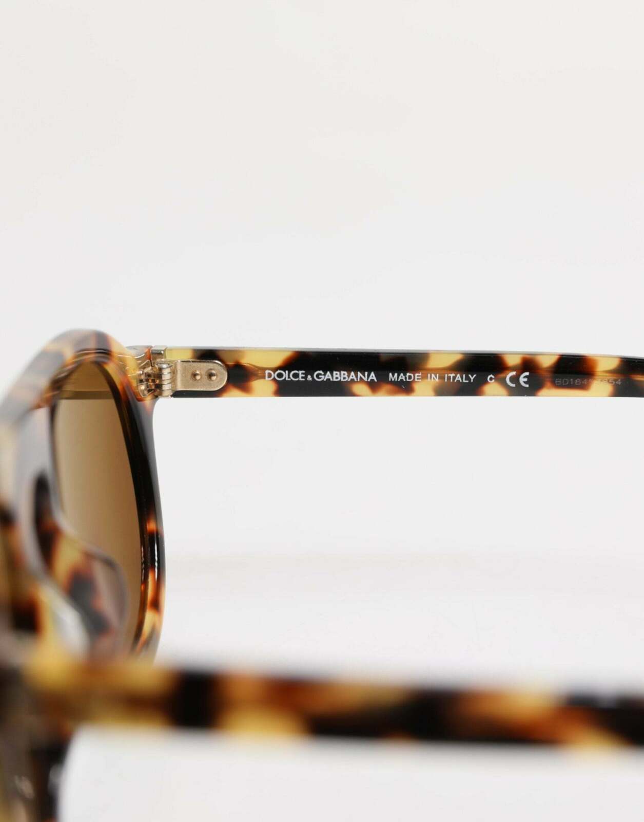Round Leopard Print Acetate Sunglasses - Brown / One Size