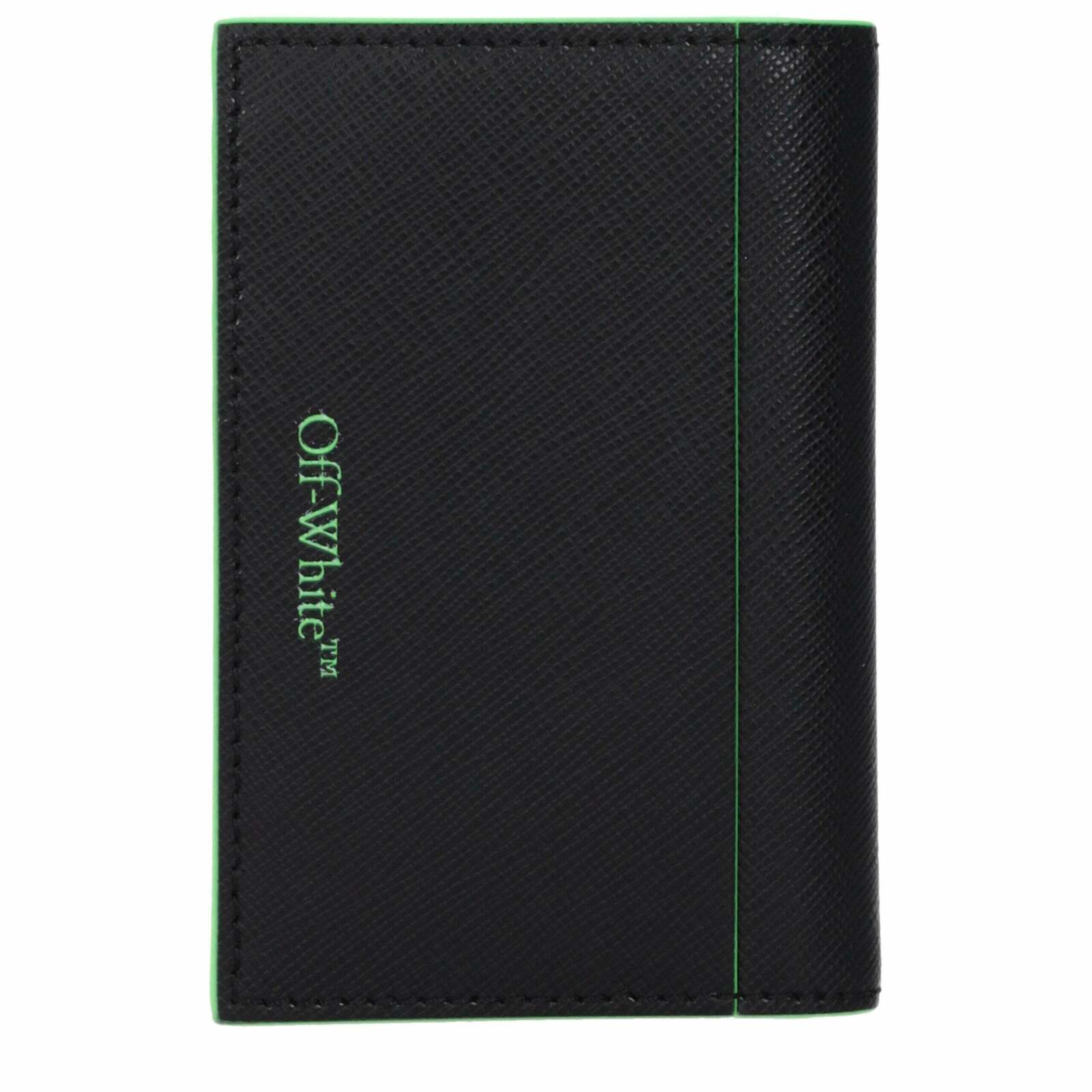 Leather Cardholder with Front and Back Logo 9 Card Slots - Black / One Size