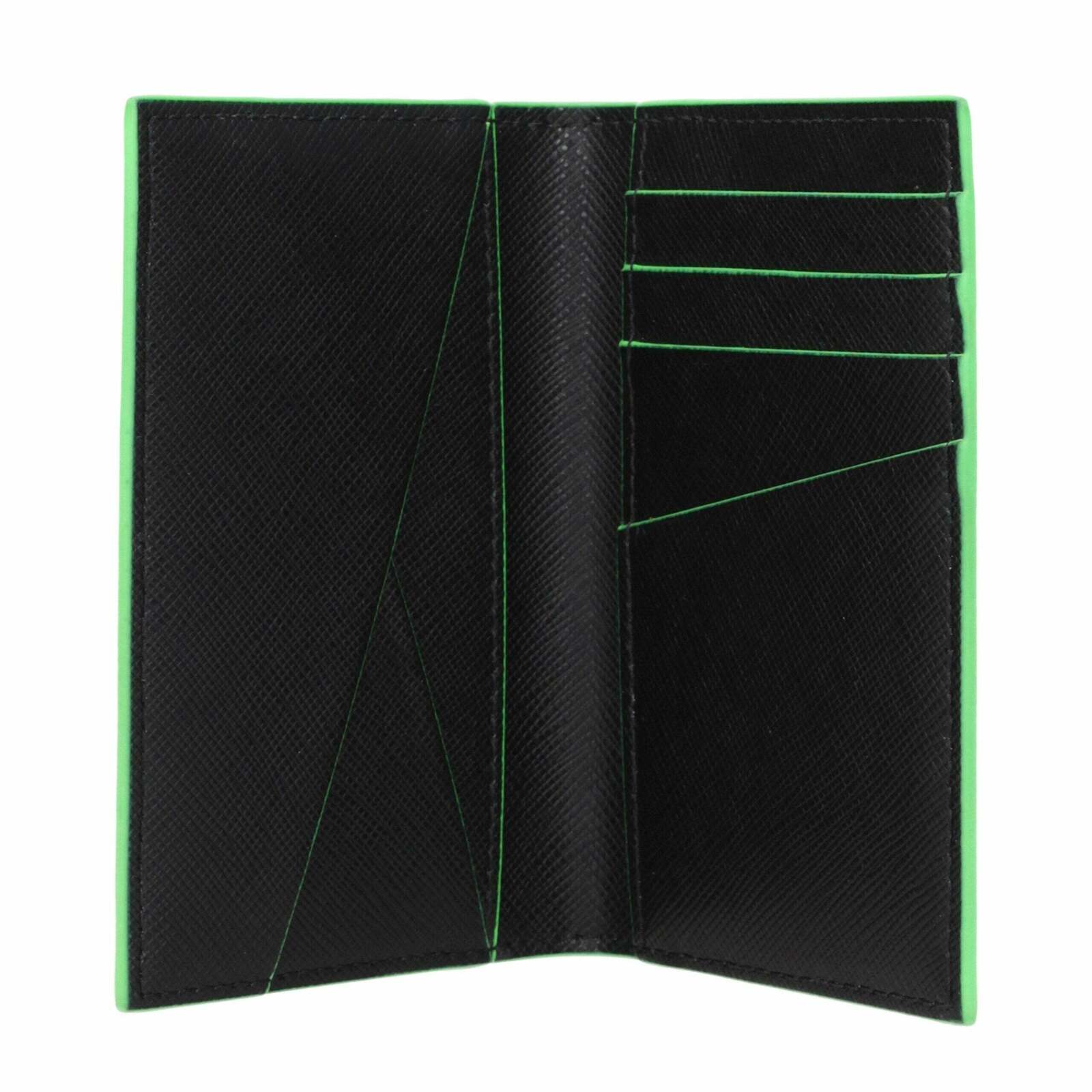 Leather Cardholder with Front and Back Logo 9 Card Slots - Black / One Size