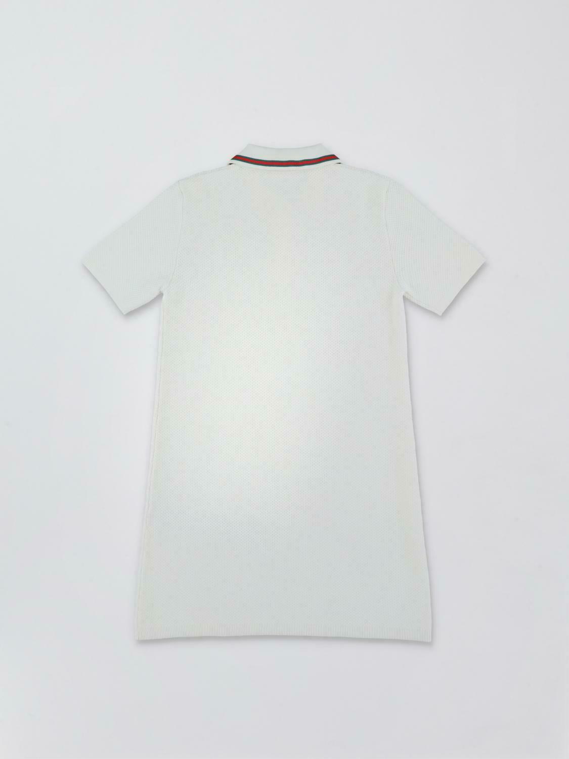 Ribbed Knit Polo Dress - White / 8 IT