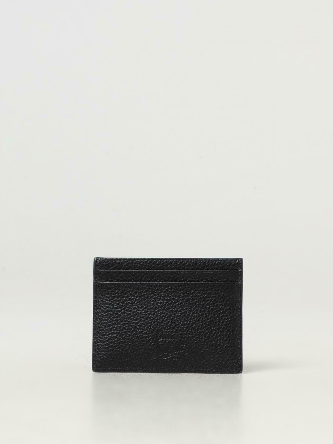 Card Holder Leather Spikes - Black / U EU