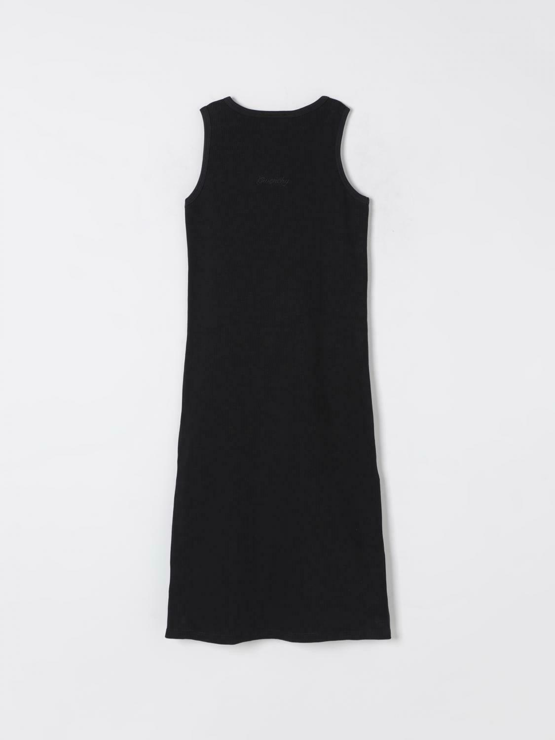 Ribbed Knit Midi Tank Dress - Black / 12 EU