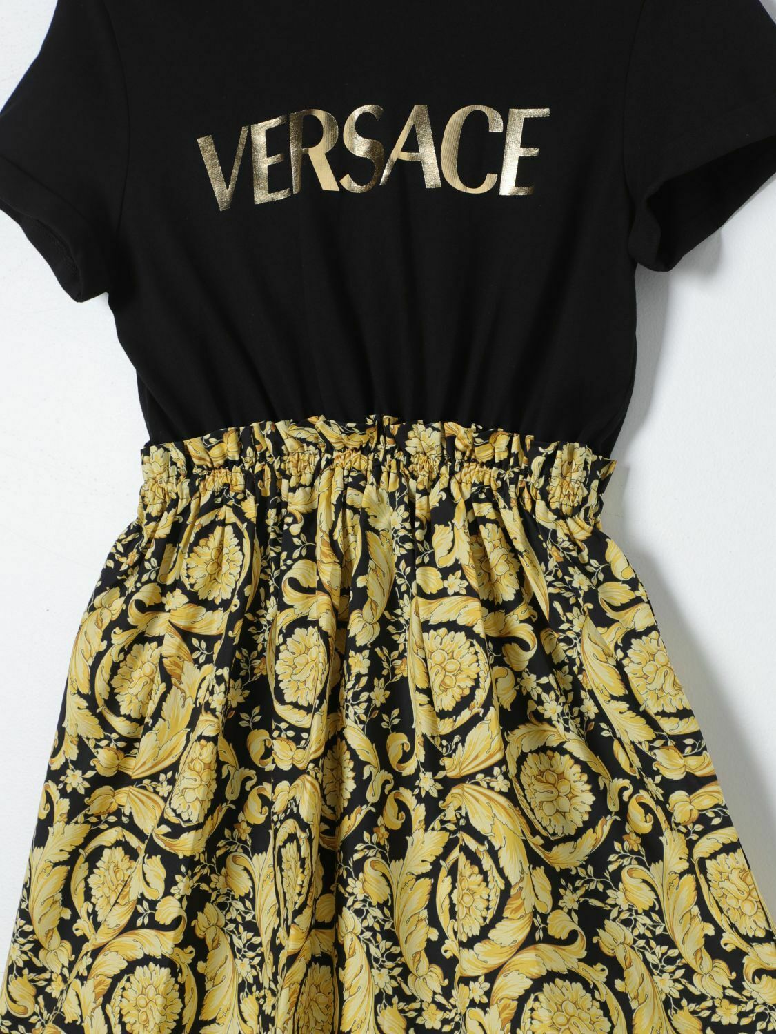 Versace Baroque Print Dress - Black / 10 IT