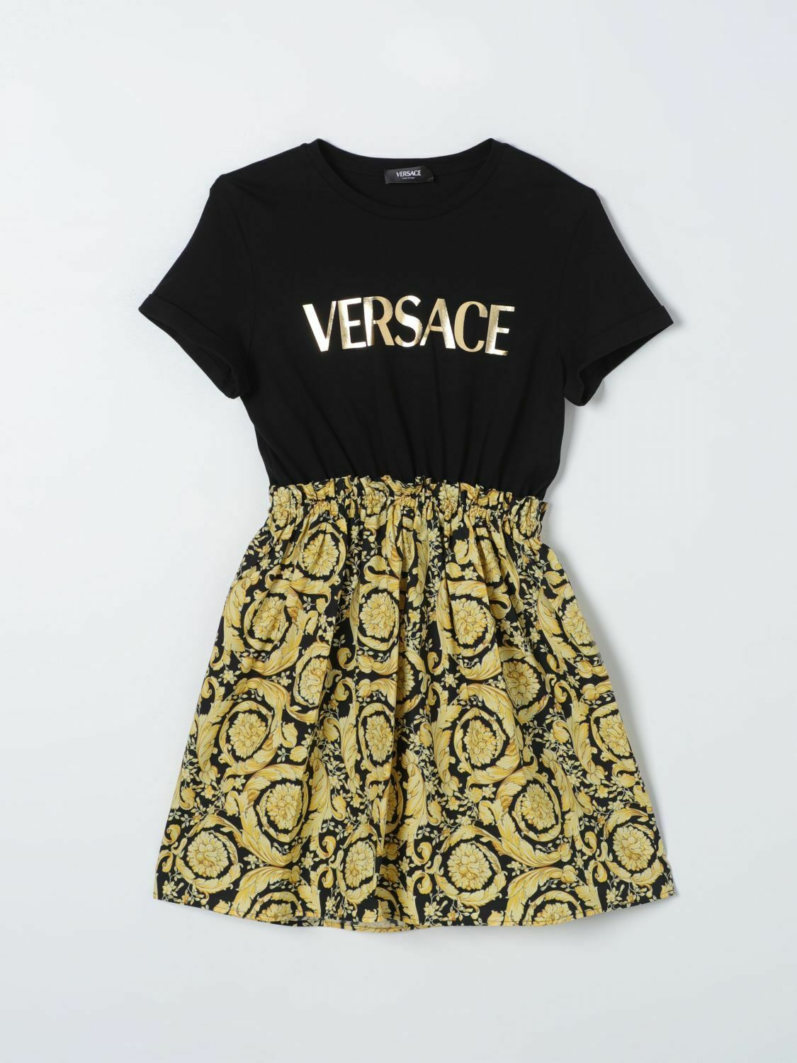 Versace Baroque Print Dress - Black / 10 IT