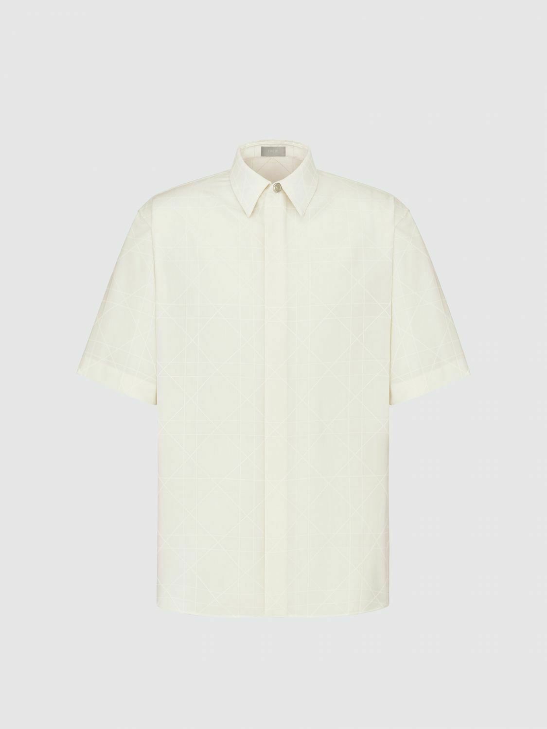 Geometric Pattern ShortSleeve Shirt - White / 38 IT