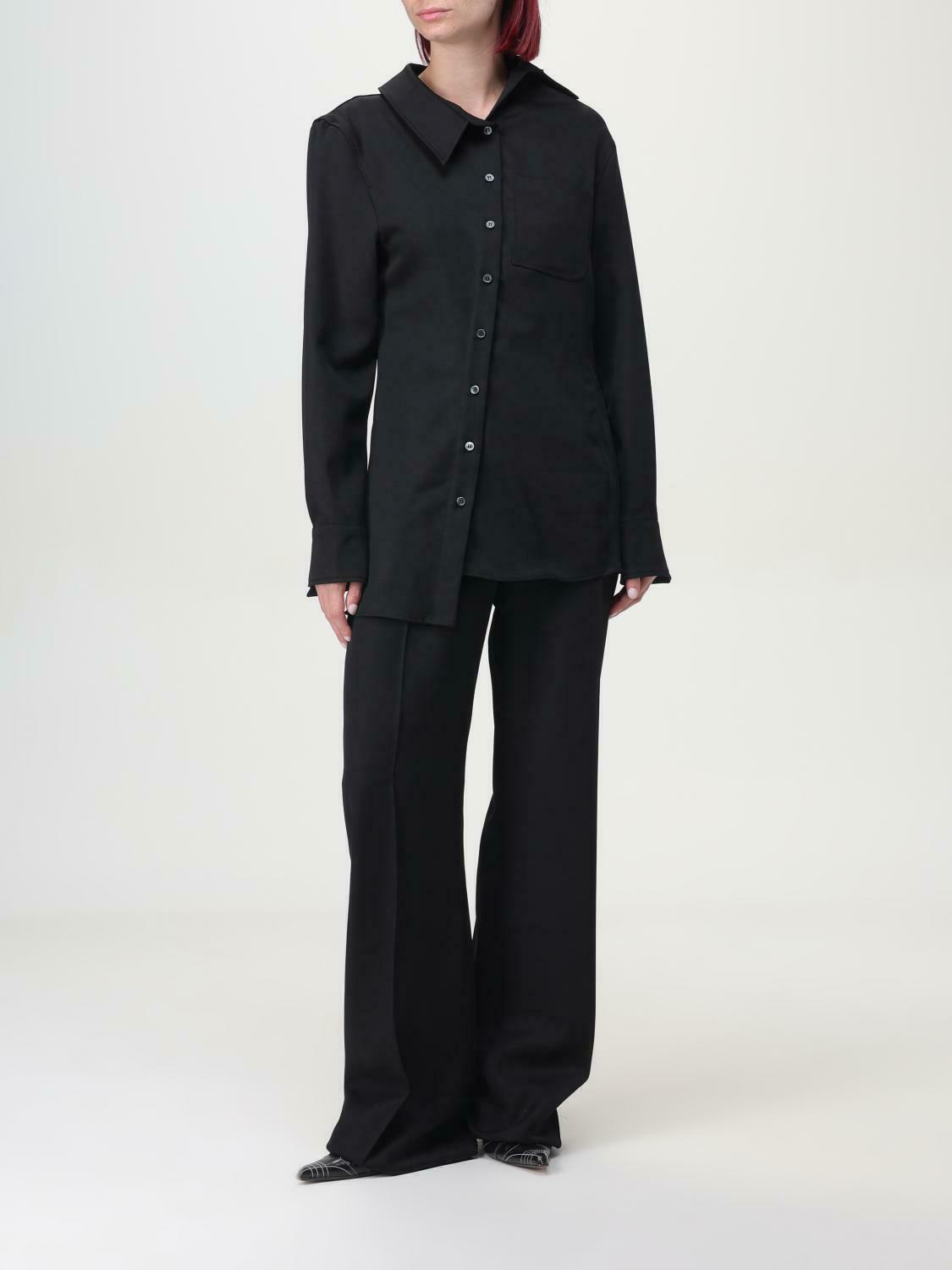 Asymmetrical LongSleeve Shirt - Black / 36 EU