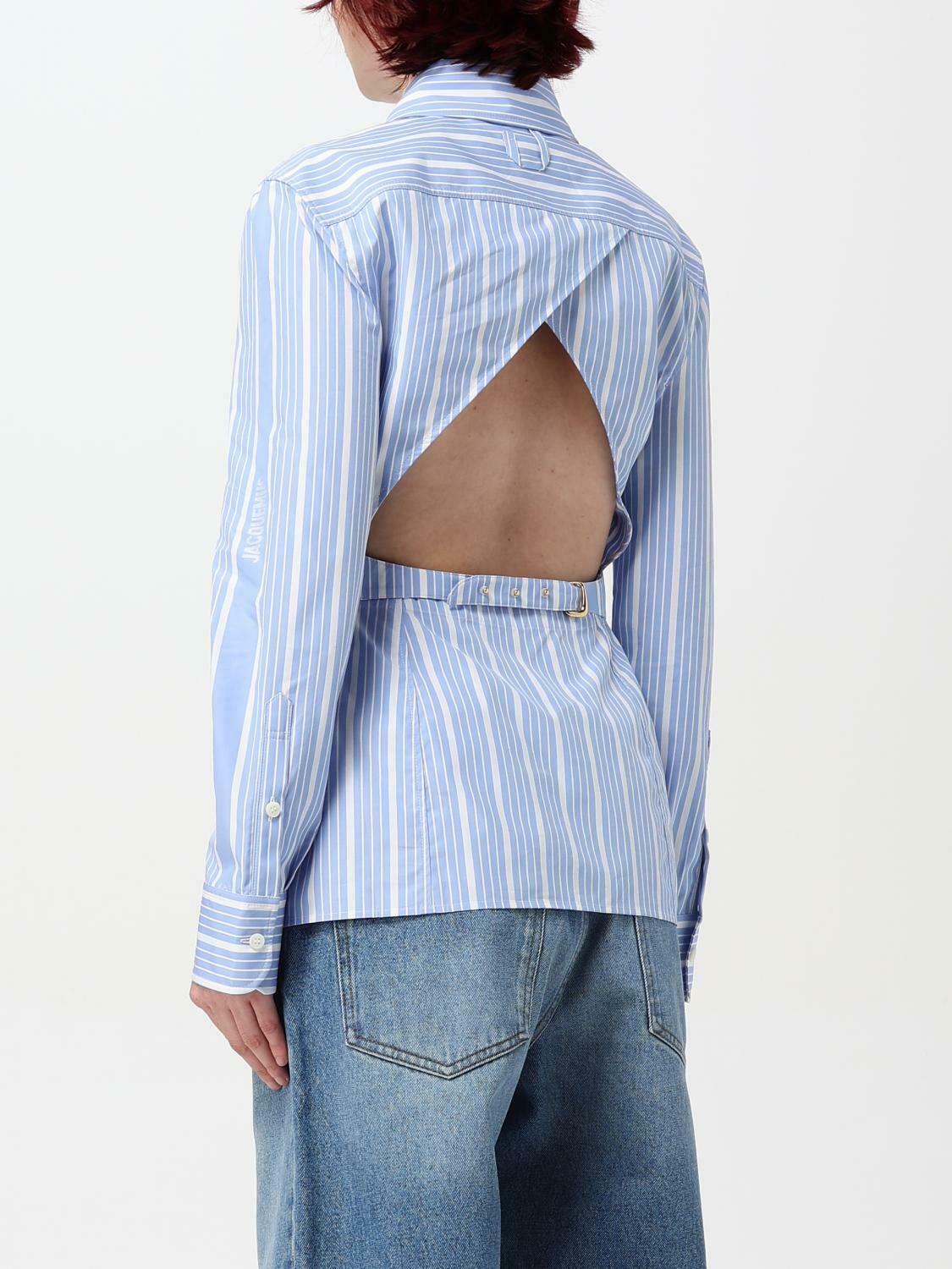 Striped Cotton Poplin Shirt - Blue / 36 EU