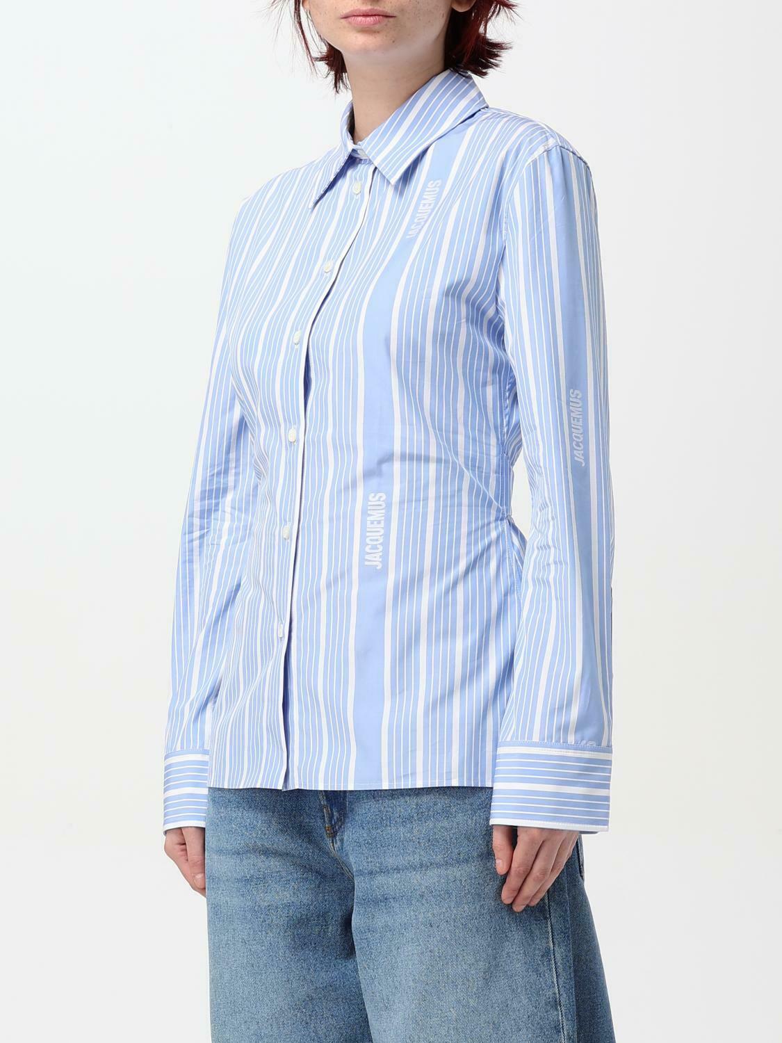 Striped Cotton Poplin Shirt - Blue / 36 EU