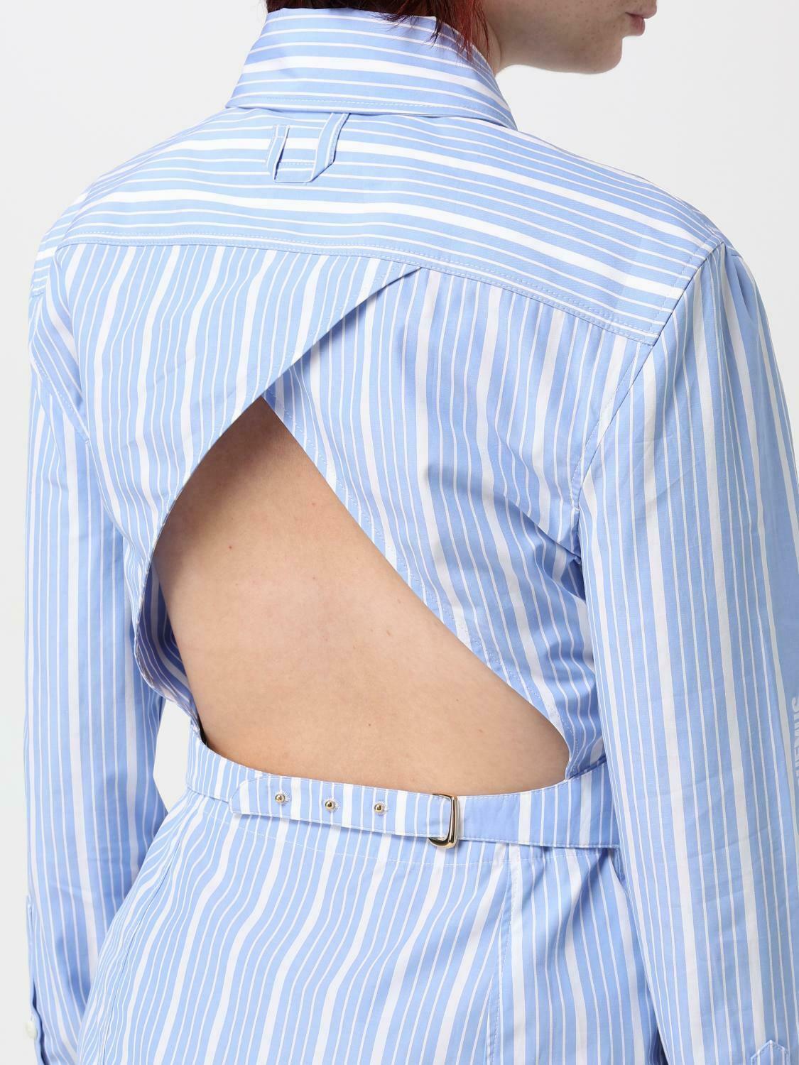 Striped Cotton Poplin Shirt - Blue / 36 EU