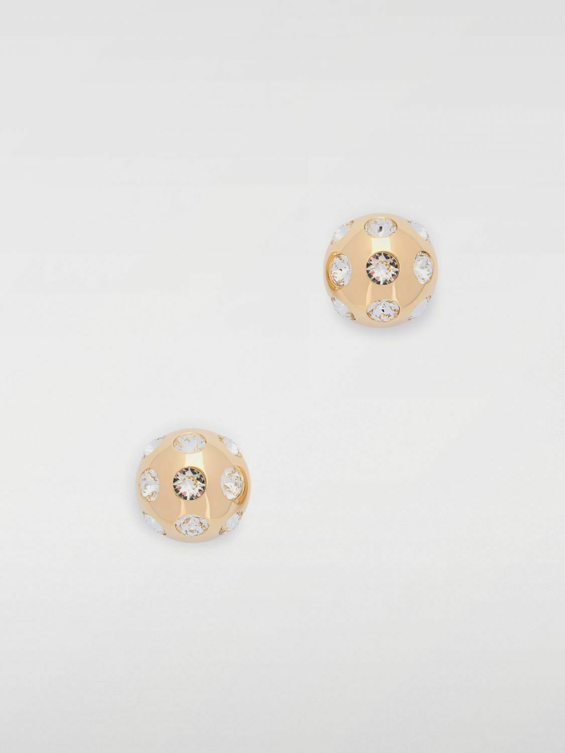 Crystal Earrings Studded Sphere - Gold / U EU