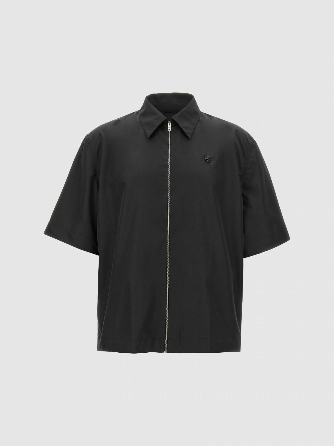Short Sleeve ZipUp Shirt - Black / 40 EU