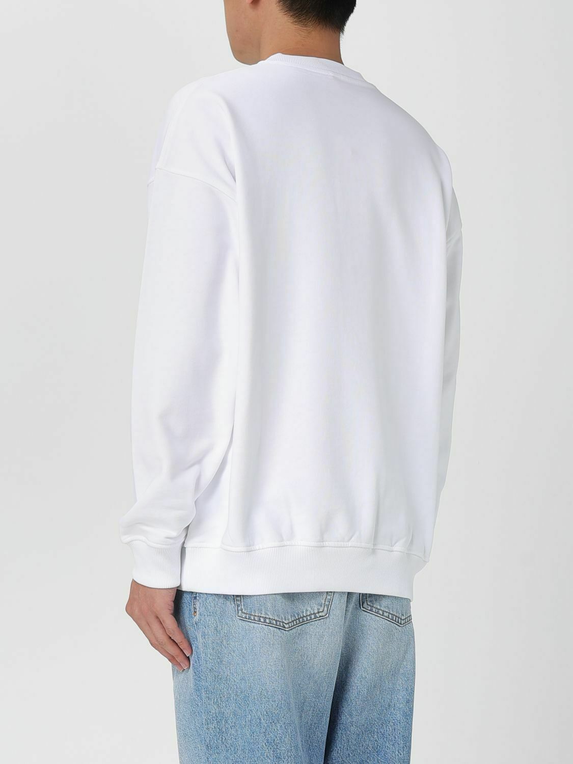 Comfortable Long Sleeve Crew Neck Pullover Top - White / L EU